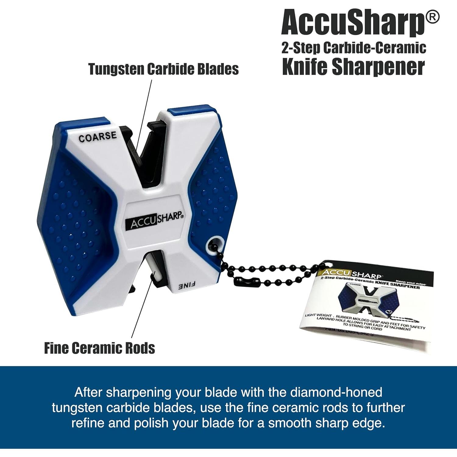 Afilador de cuchillos AccuSharp 2 etapas portátil 45g