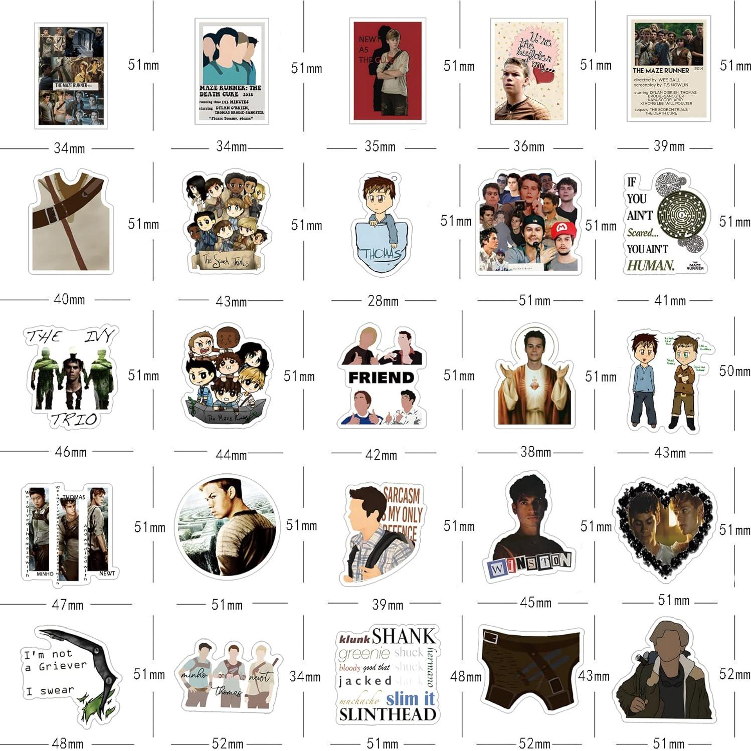 62 Stickers The Maze Runner UYNIIAW Impermeables para Laptop
