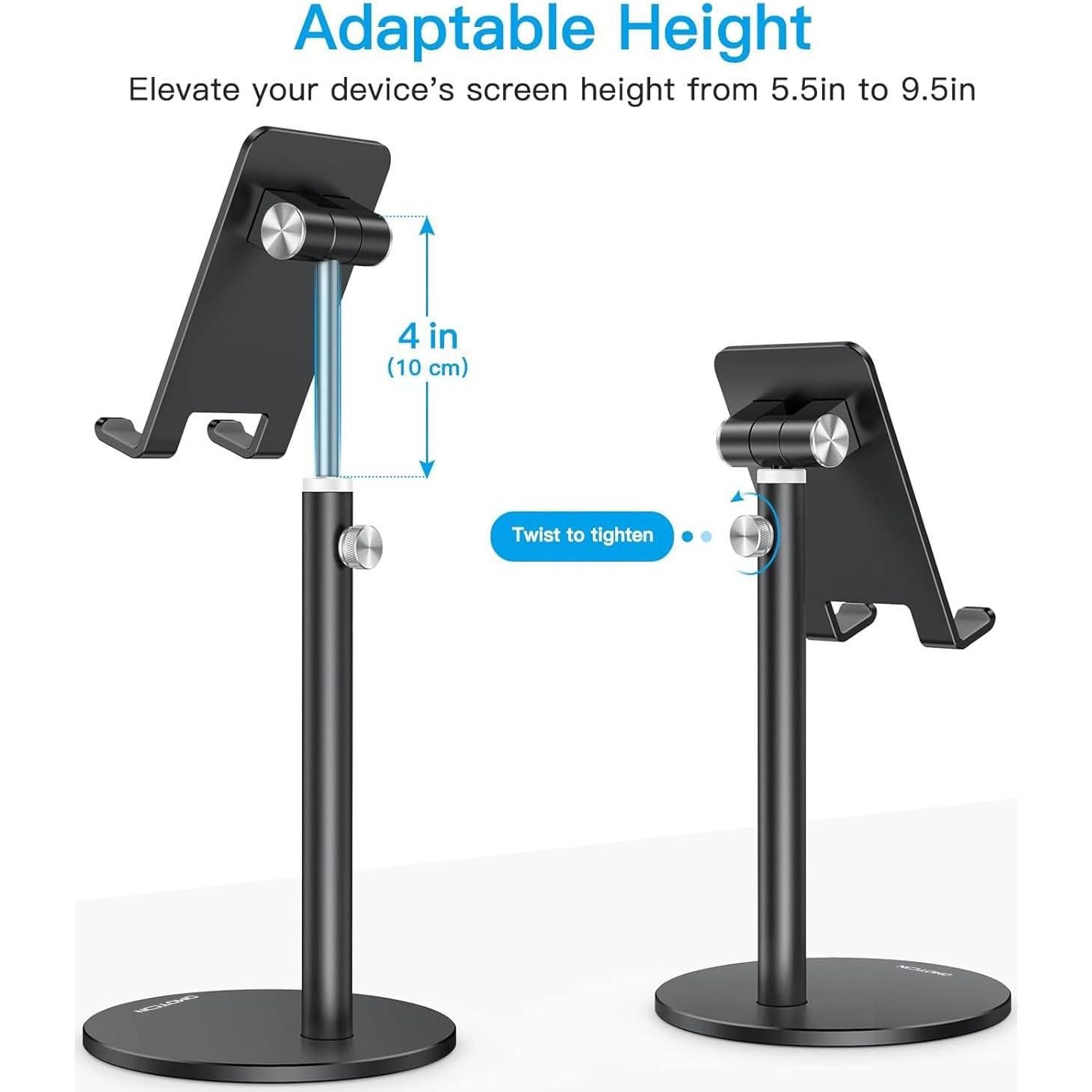 Soporte Ajustable para Teléfono OMOTON Negro 10-28 cm