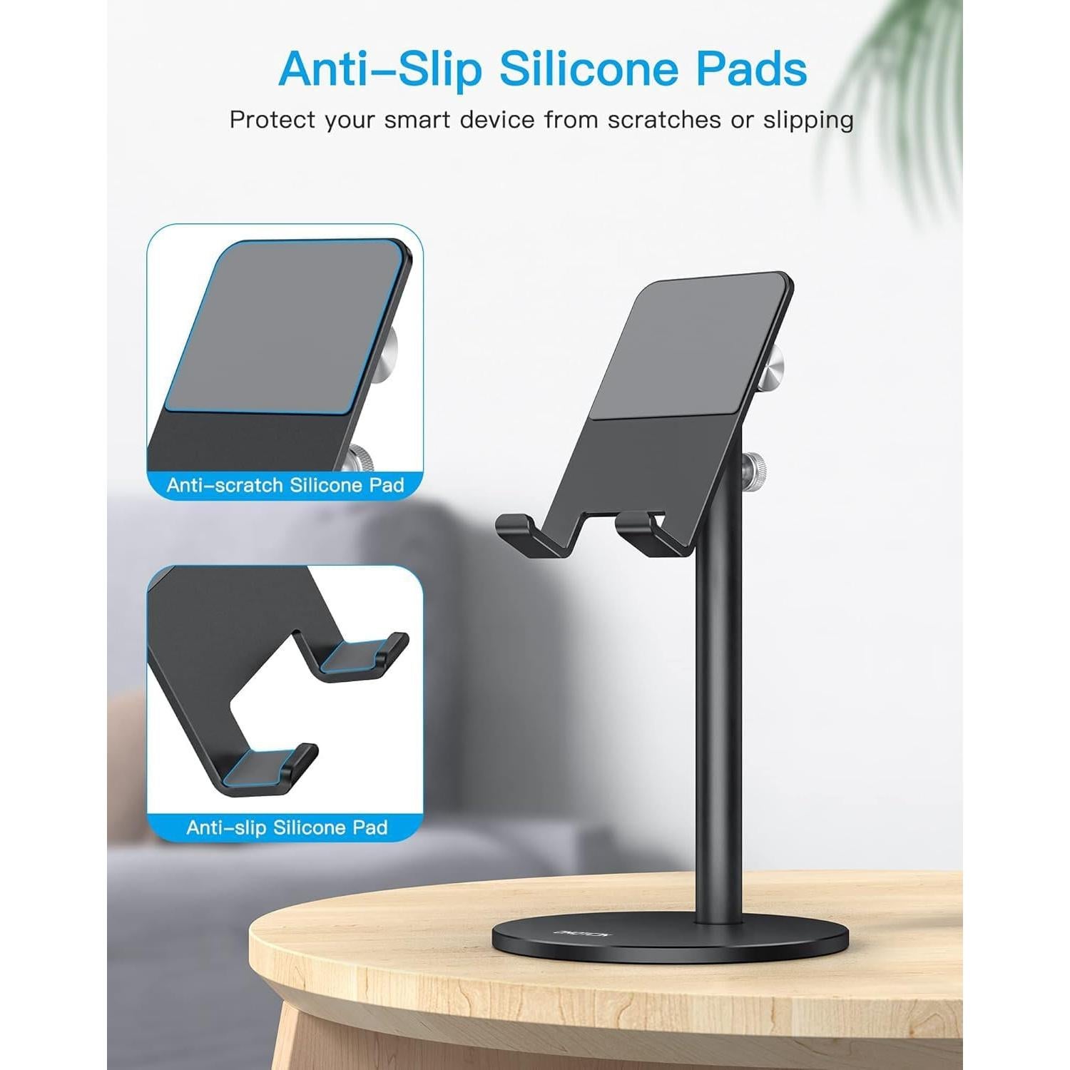 Soporte Ajustable para Teléfono OMOTON Negro 10-28 cm