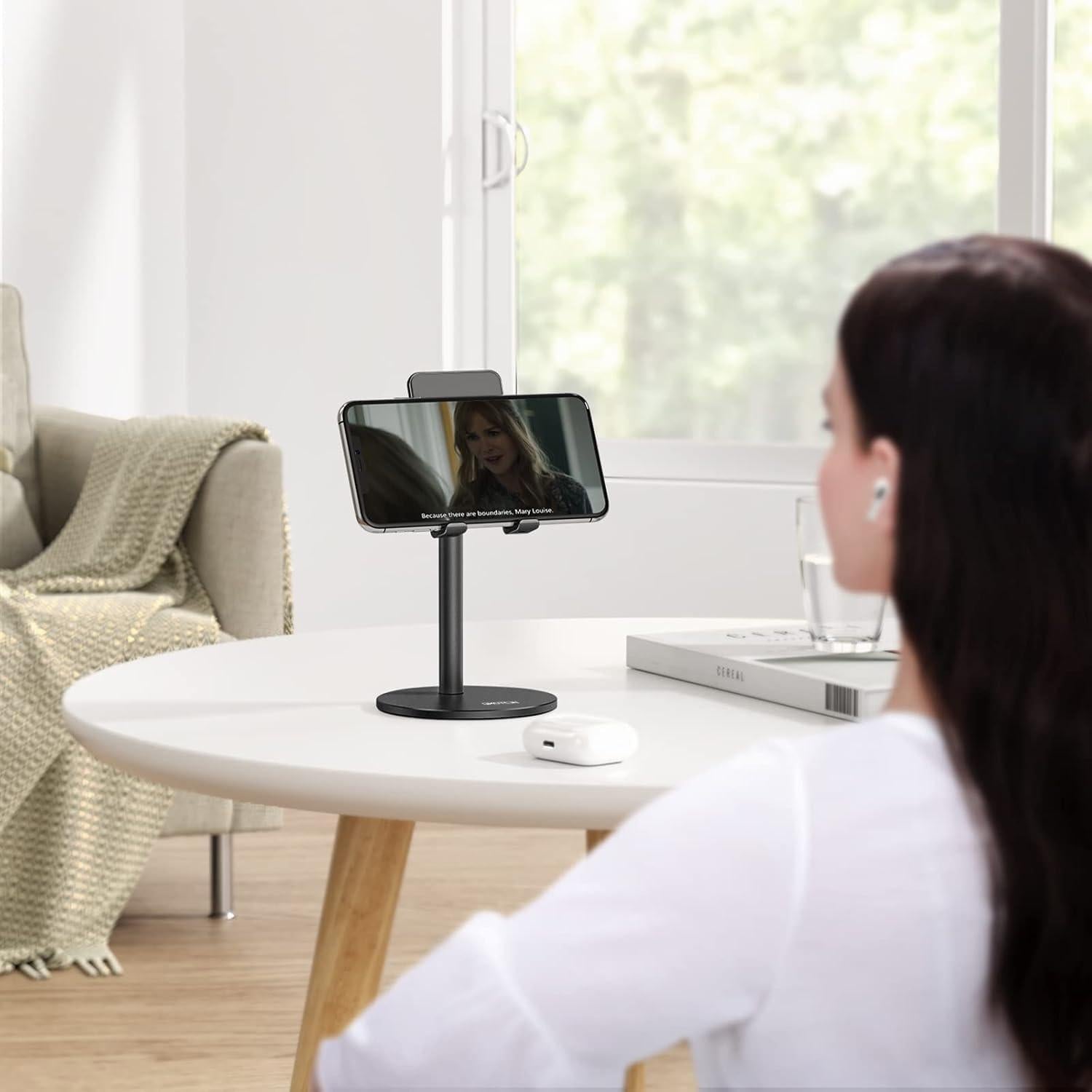 Soporte Ajustable para Teléfono OMOTON Negro 10-28 cm