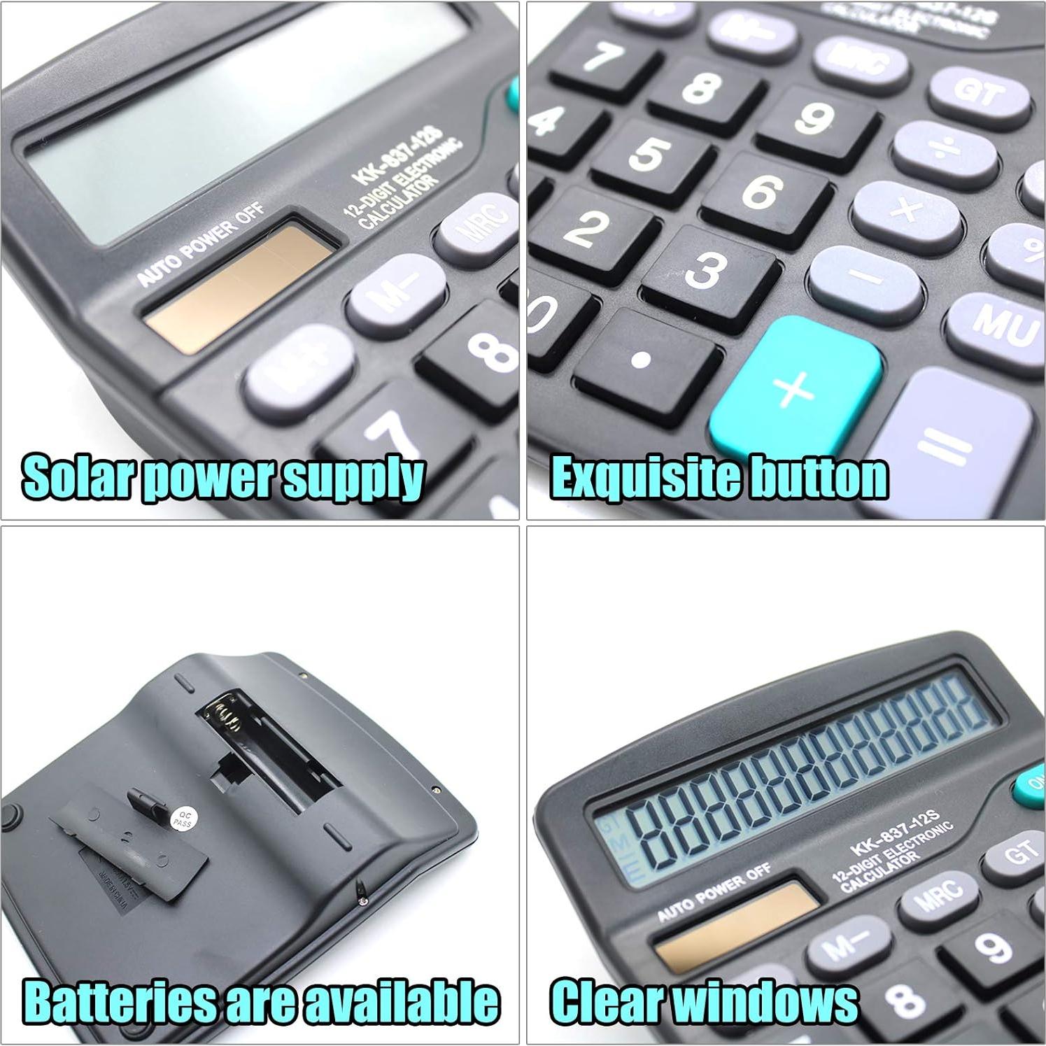 Calculadora de Escritorio Solar Septo 12 Dígitos Pantalla Grande