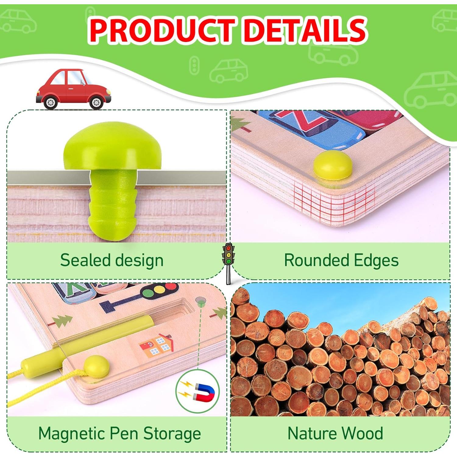 Rompecabezas de Letras Magnéticas de Madera Scuwtocn 30x30cm