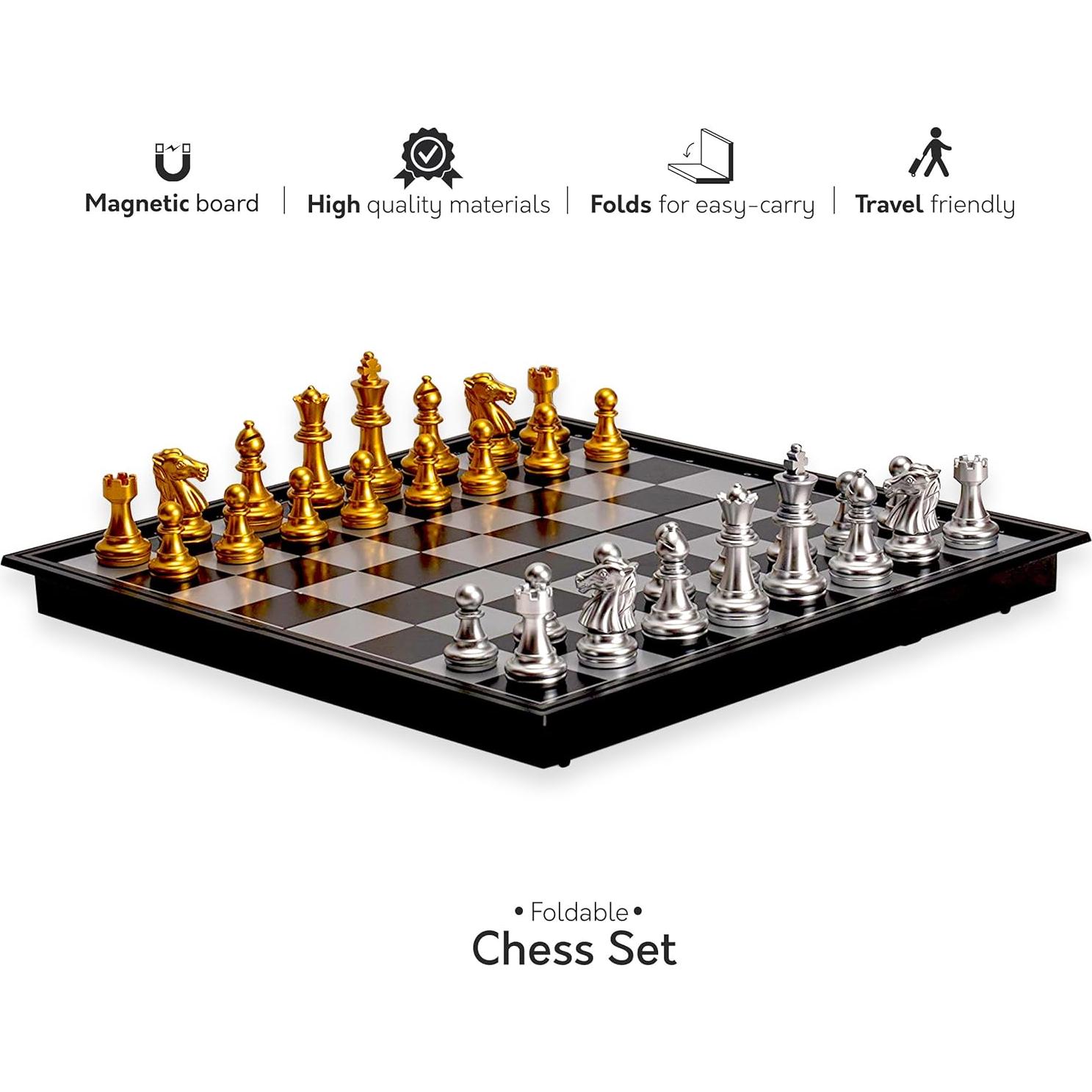 Juego de Ajedrez Magnético Big Mo's Toys Plegable 24.6 cm