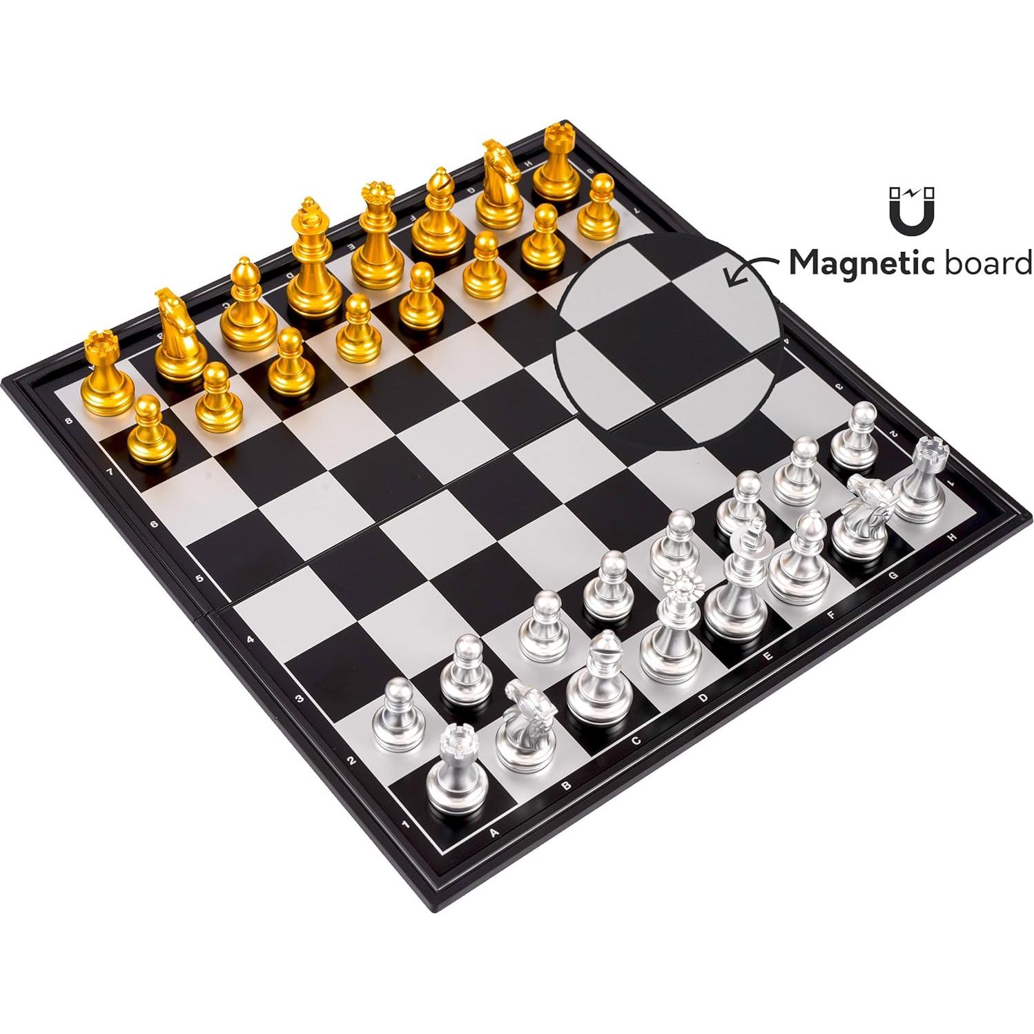 Juego de Ajedrez Magnético Big Mo's Toys Plegable 24.6 cm