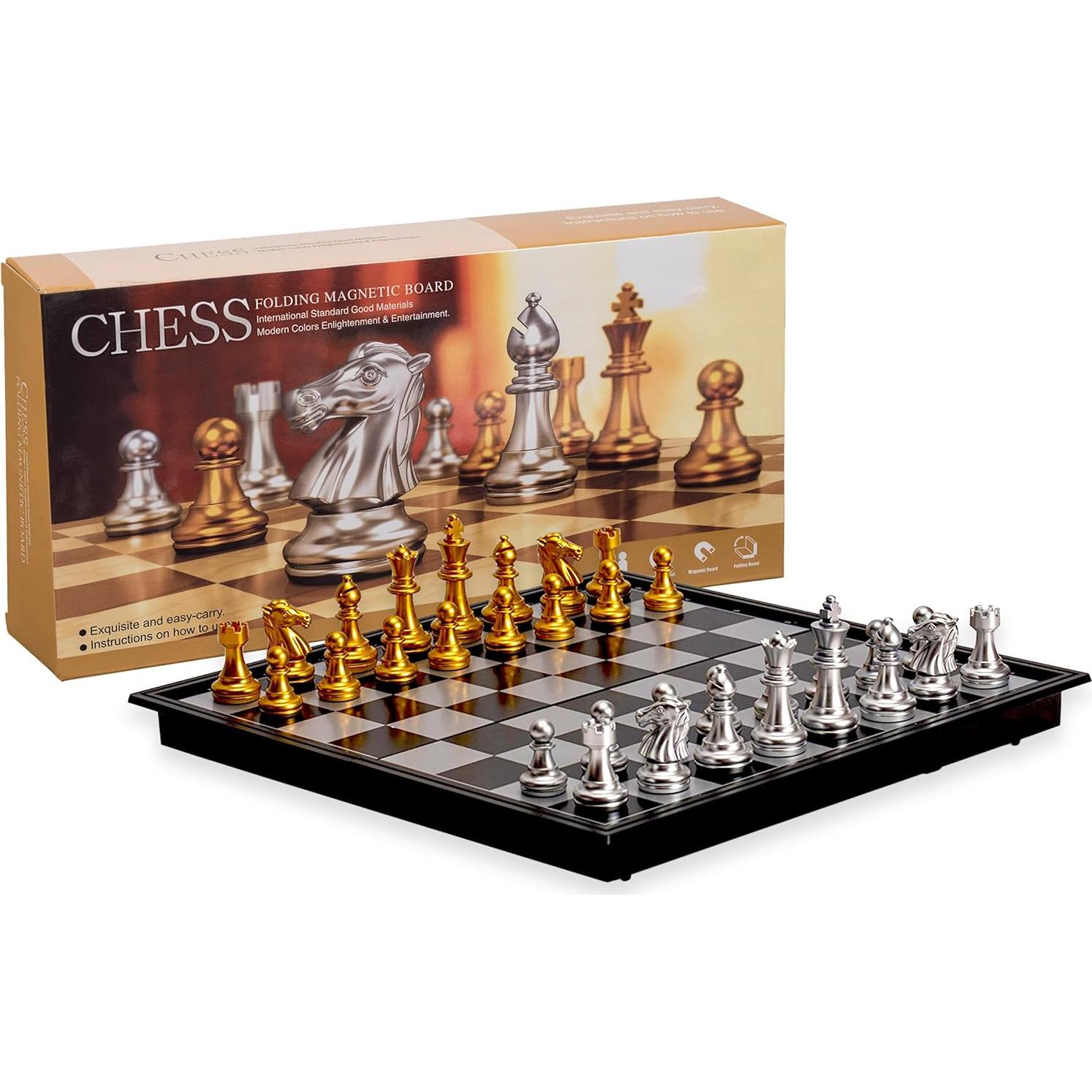 Juego de Ajedrez Magnético Big Mo's Toys Plegable 24.6 cm