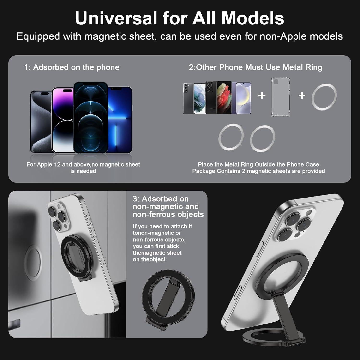 Soporte Magnético Doble para Teléfono MagSafe Sidpro - Ajustable