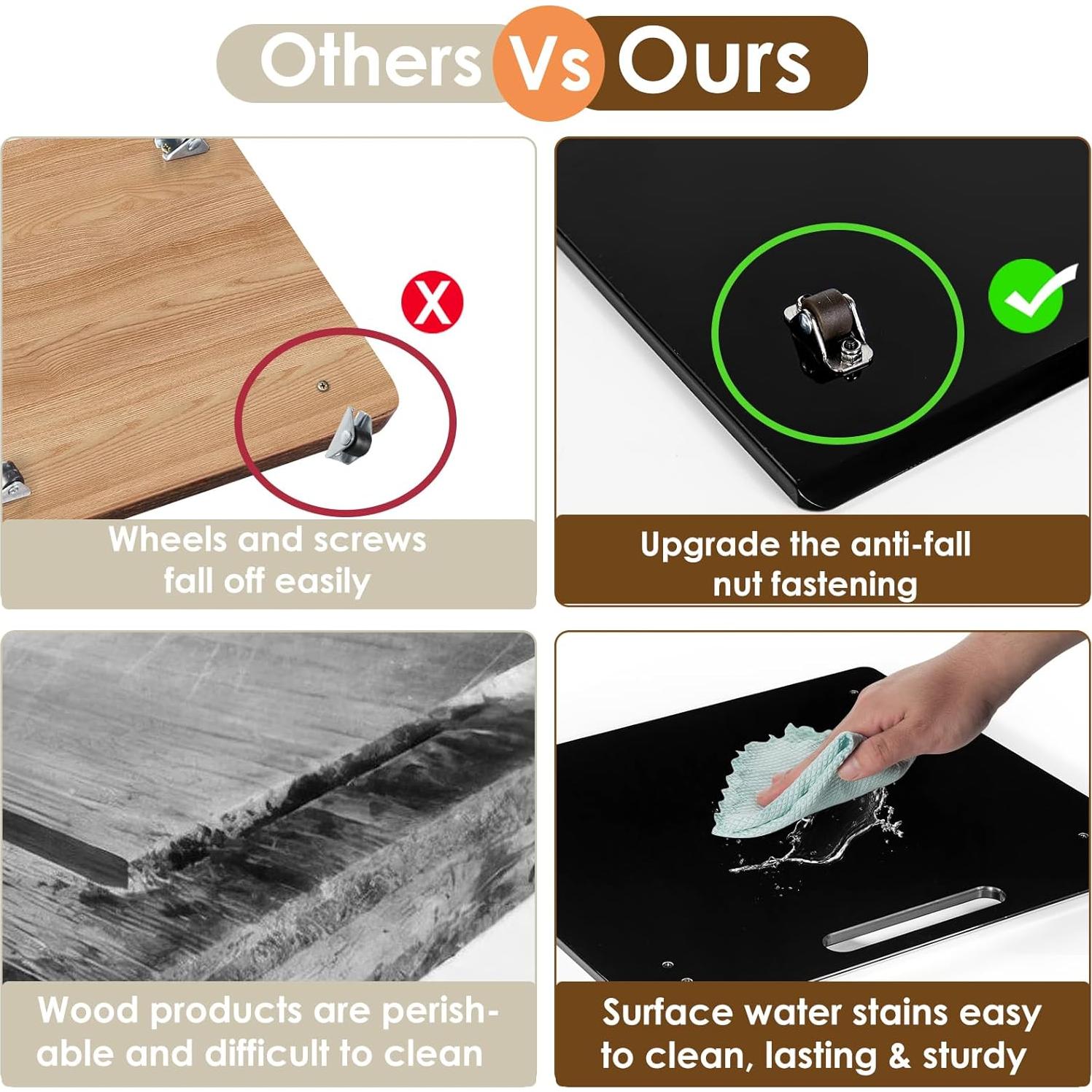 Deslizadores de electrodomésticos BEZONO 35.6x24.9cm Negro