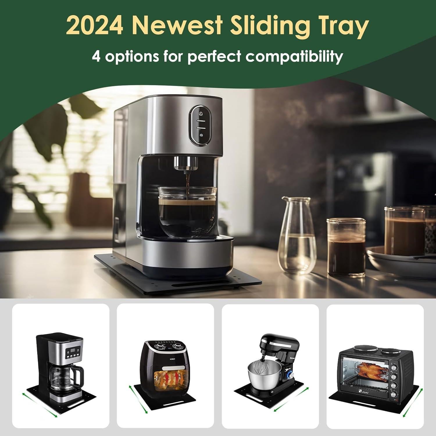 Deslizadores de electrodomésticos BEZONO 35.6x24.9cm Negro