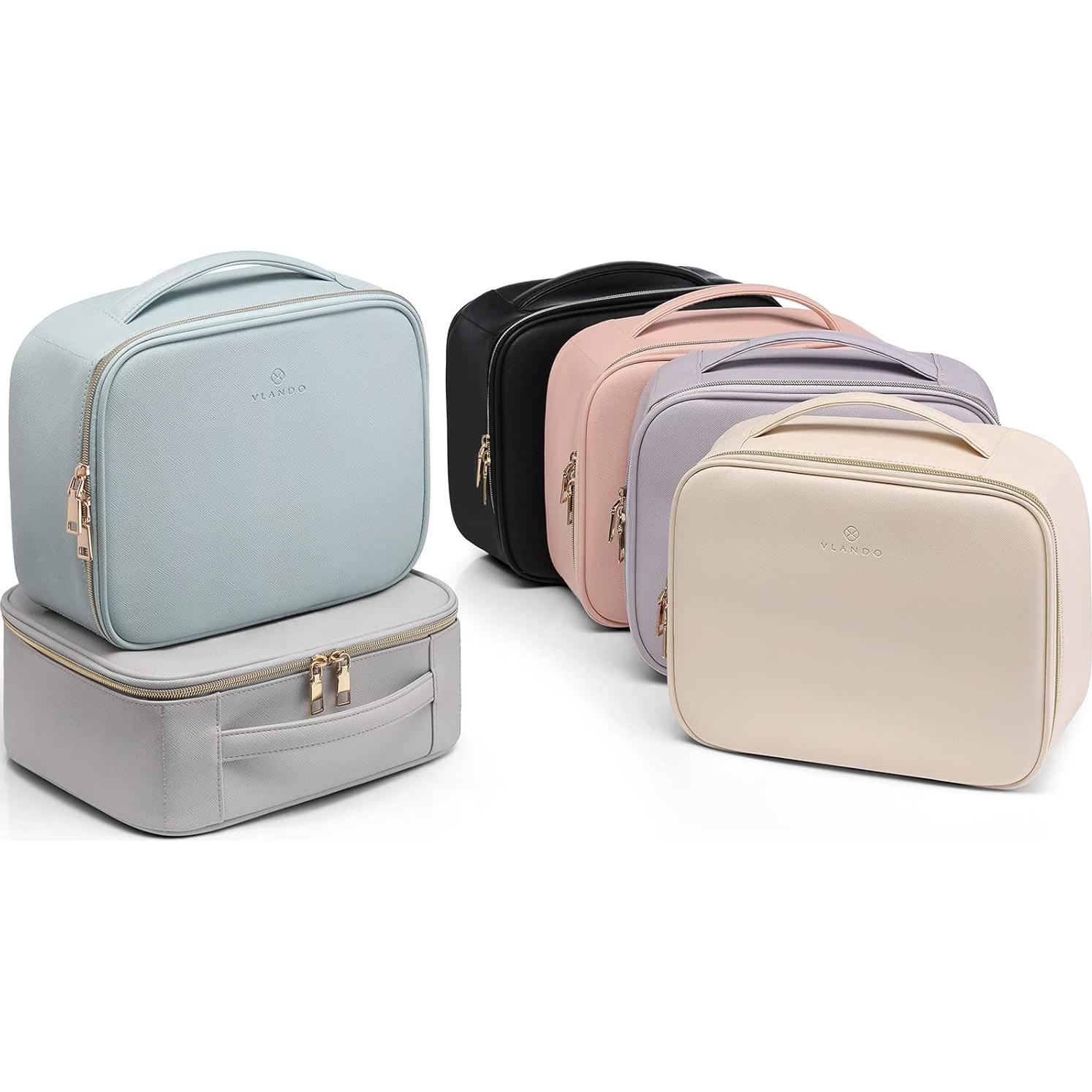 Bolsa de Maquillaje Vlando Púrpura, Organizador Portátil 25x22x10 cm