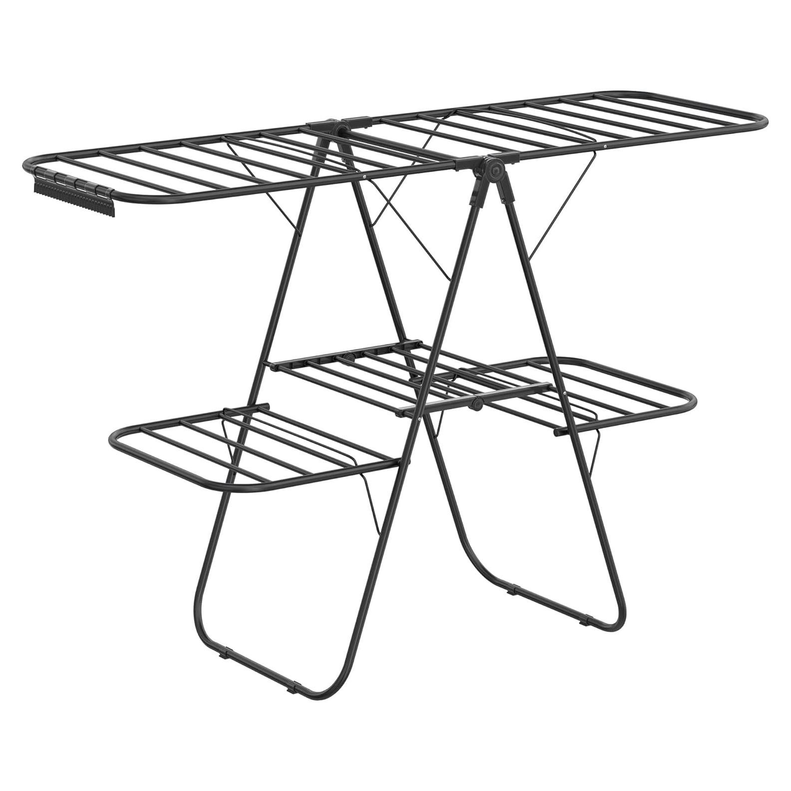 Estante para Secar Ropa SONGMICS Plegable 2 Niveles 33 Varillas