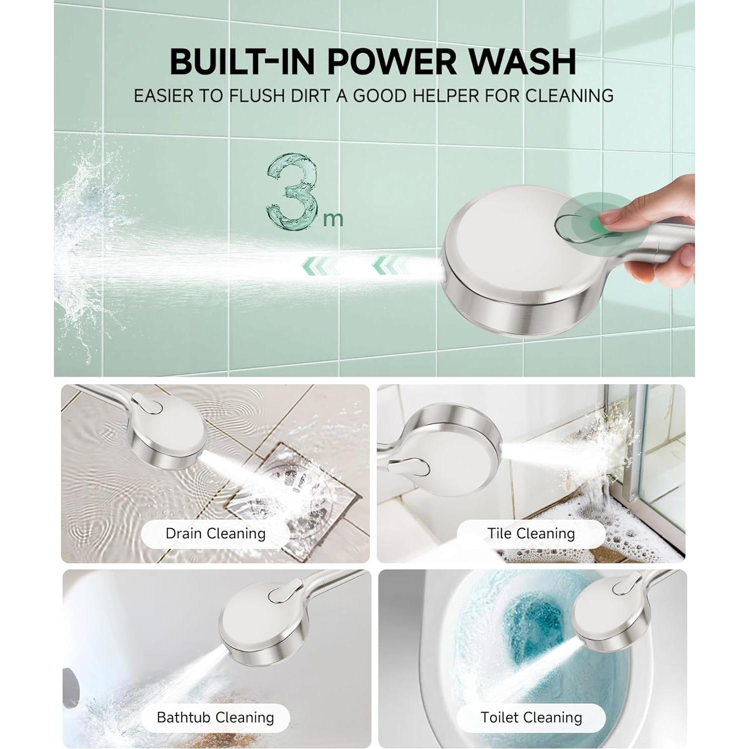 Cabezal de Ducha Filtrado SunCleanse con 9 Modos y Filtro