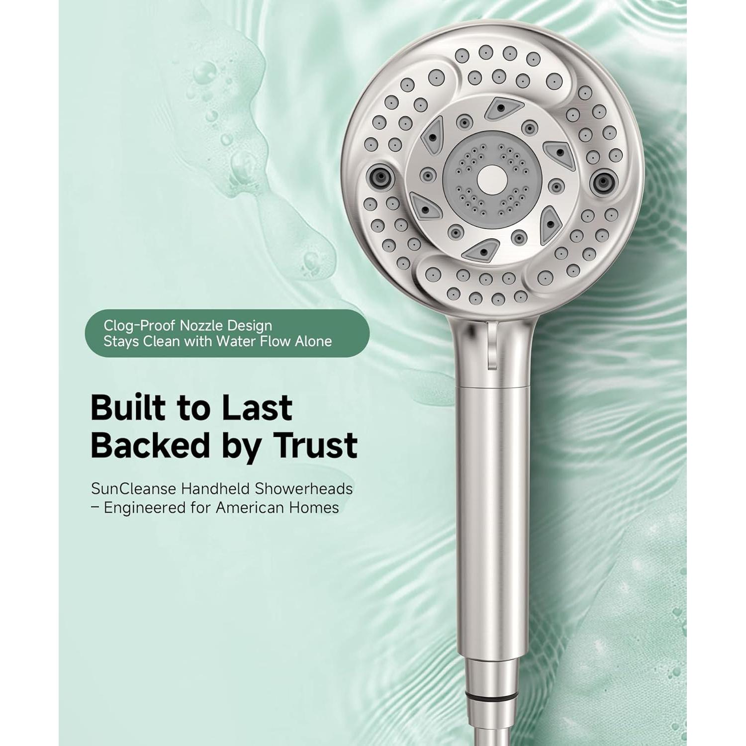 Cabezal de Ducha Filtrado SunCleanse con 9 Modos y Filtro