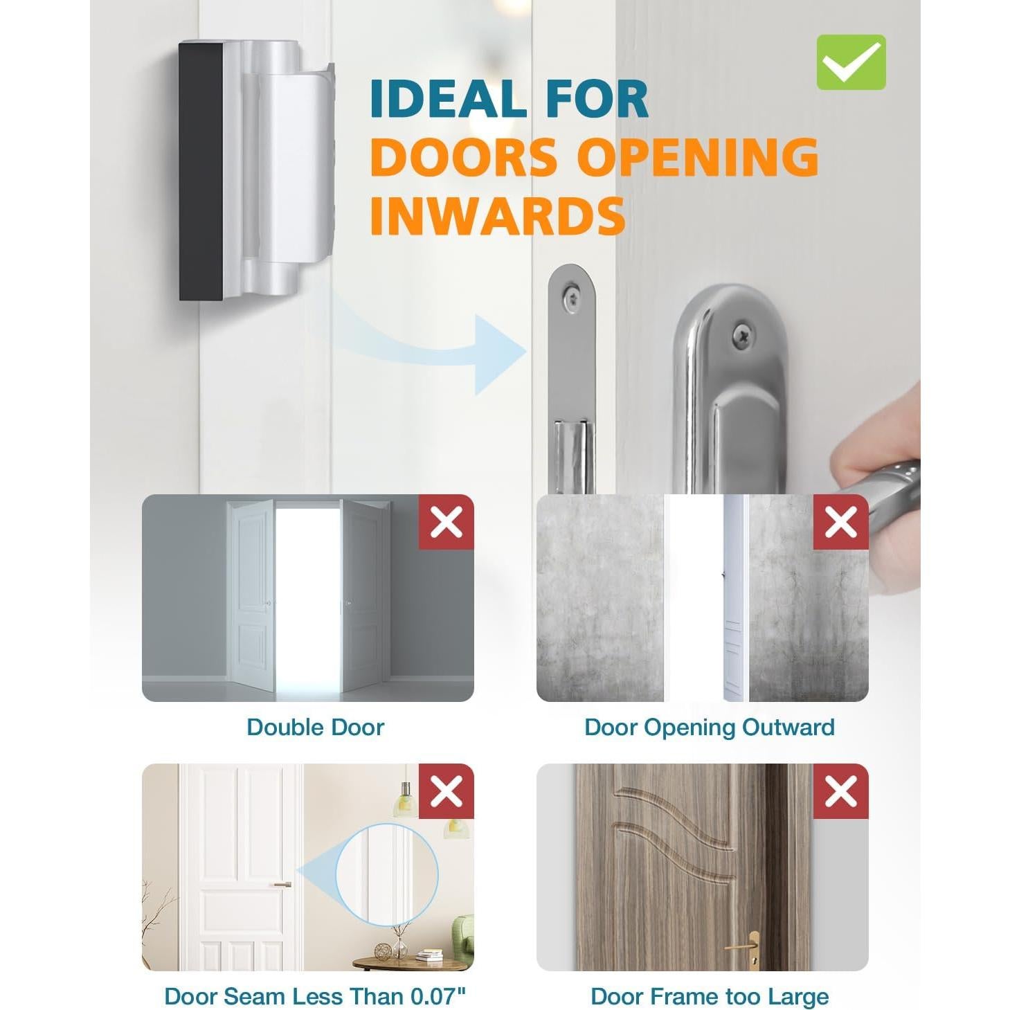 Cerradura de Seguridad WINONLY para Puertas - Refuerzo Niños 800 lbs