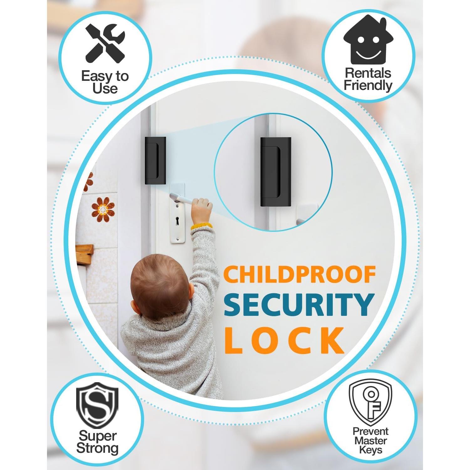 Cerradura de Seguridad WINONLY para Puertas - Refuerzo Niños 800 lbs