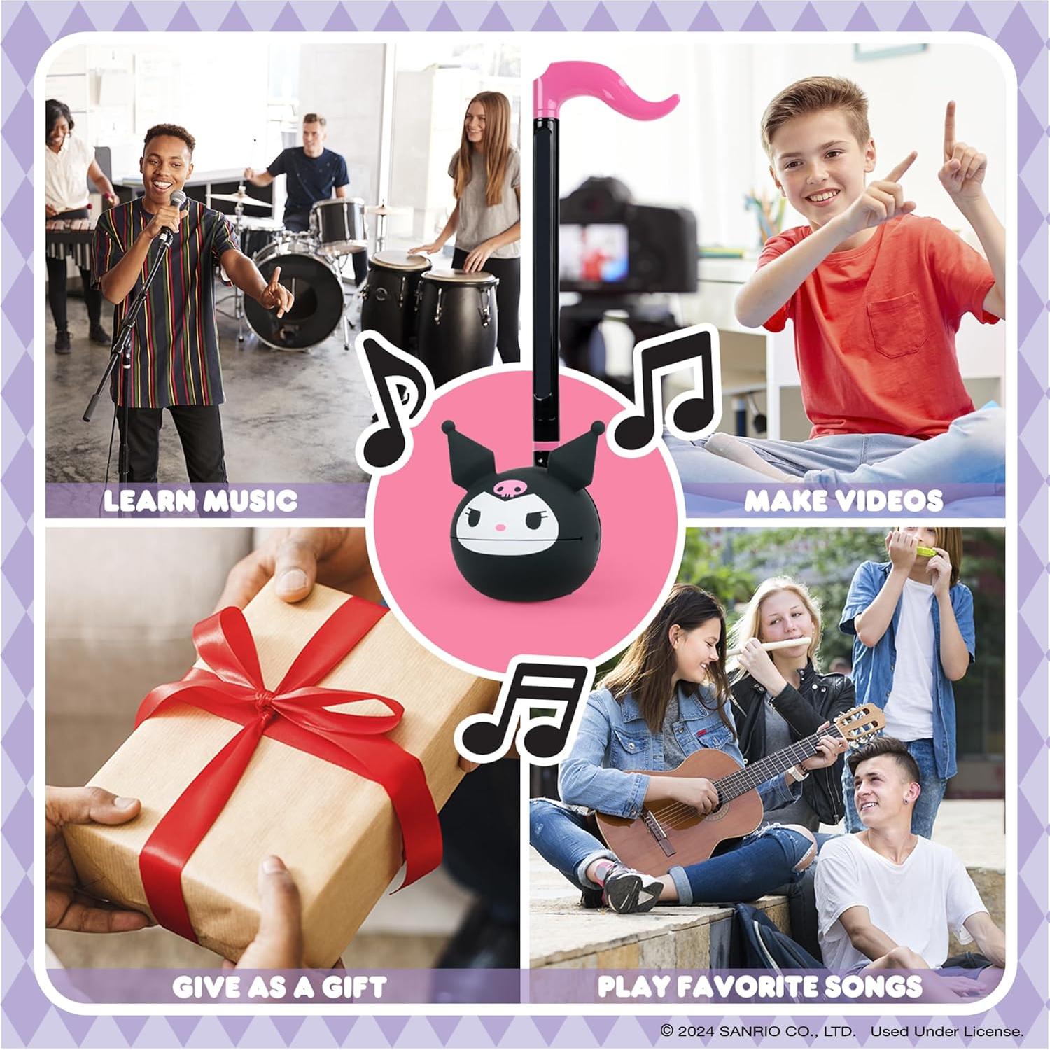 Otamatone Sanrio Kuromi Instrumento Musical 27 cm