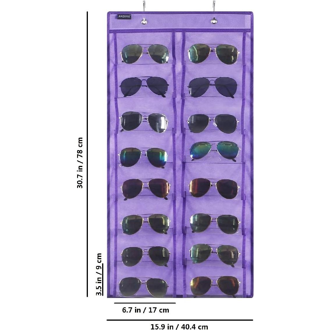 Organizador de Gafas de Sol ANZORG Colgante 16 Bolsillos