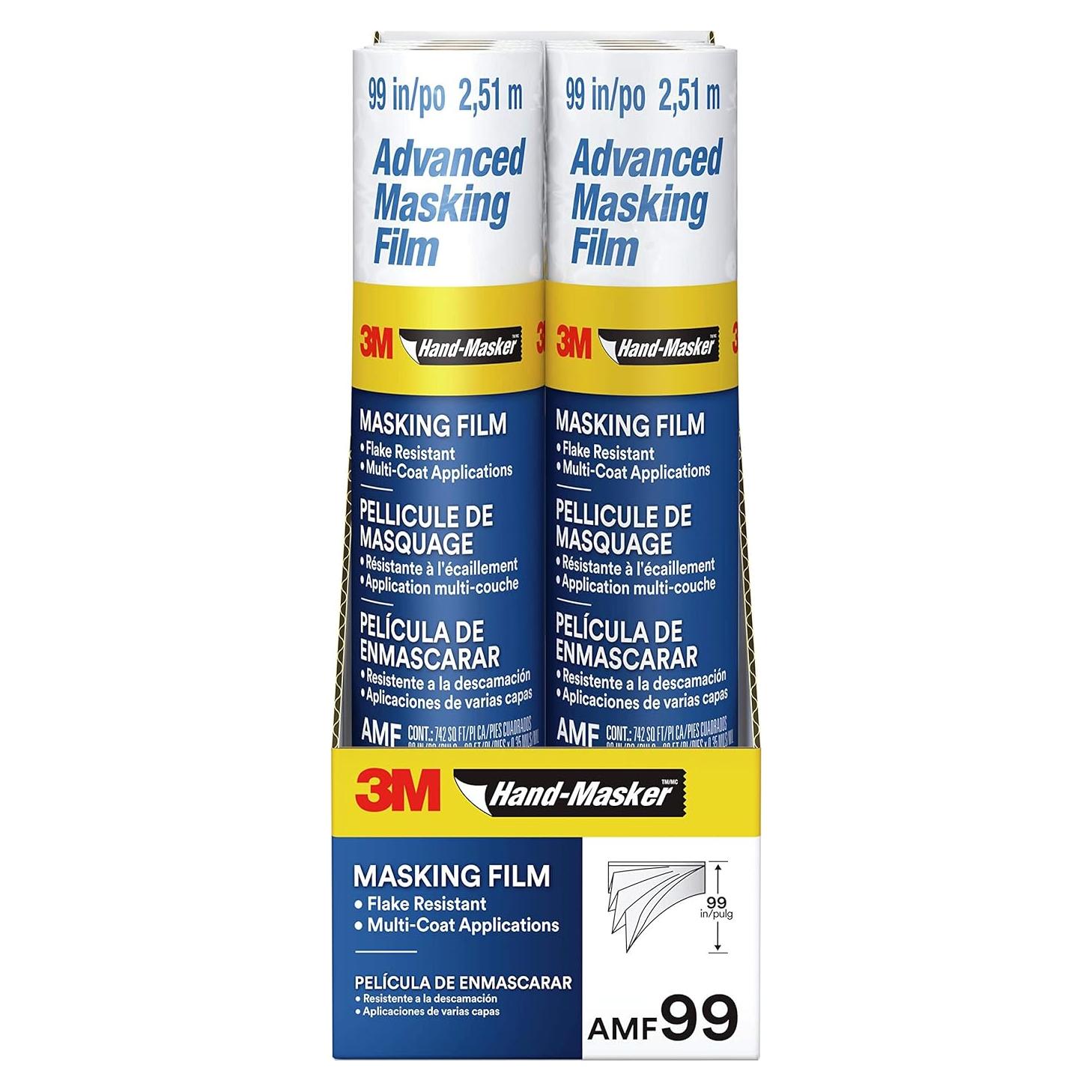 Película de Enmascarar Avanzada 3M Hand Masker 99" x 27.43m