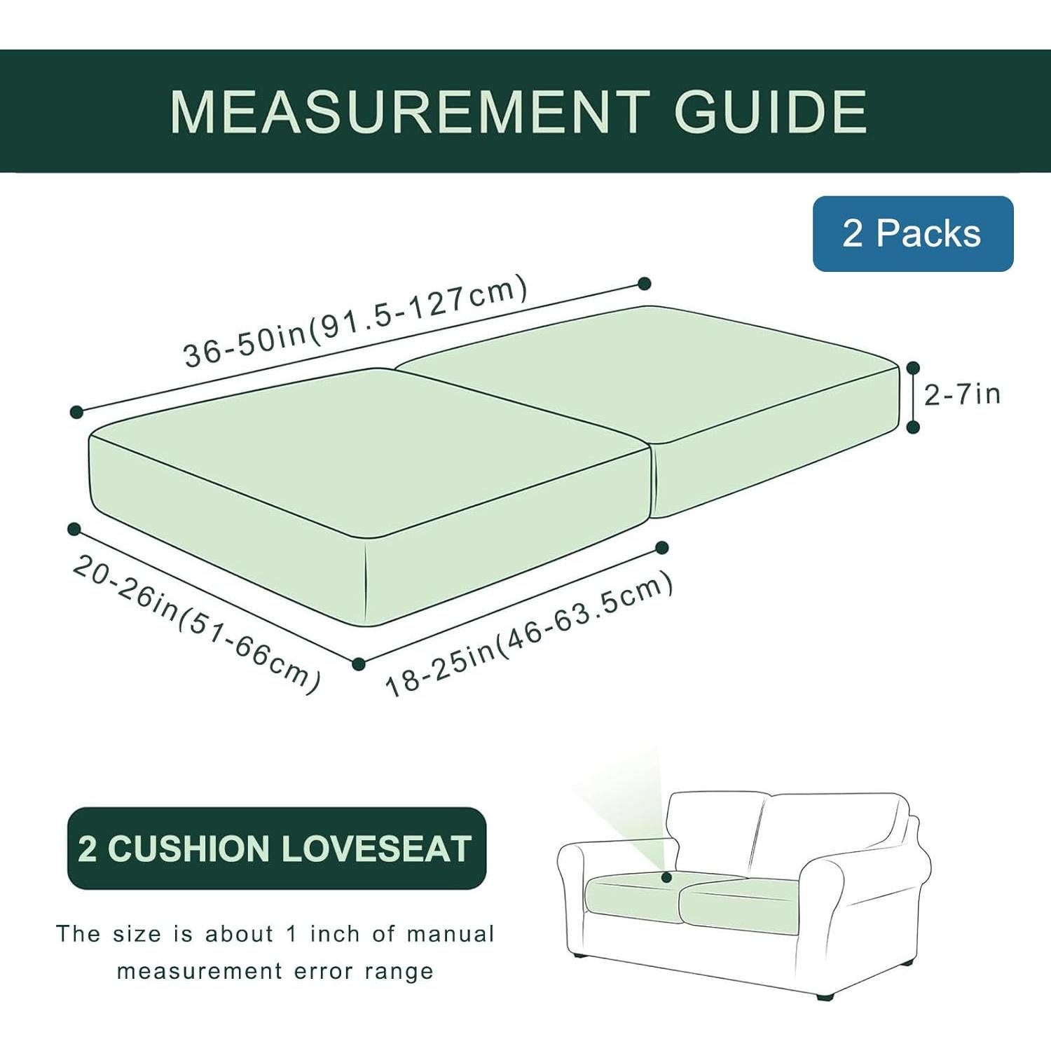 Cubiertas de Cojines de Sofá Impermeables Hyha 2PC Beige