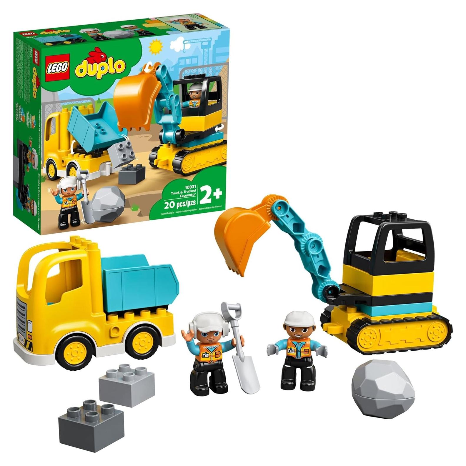 LEGO DUPLO Camión y Excavadora de Oruga 10931 Juguete 2-4 Años