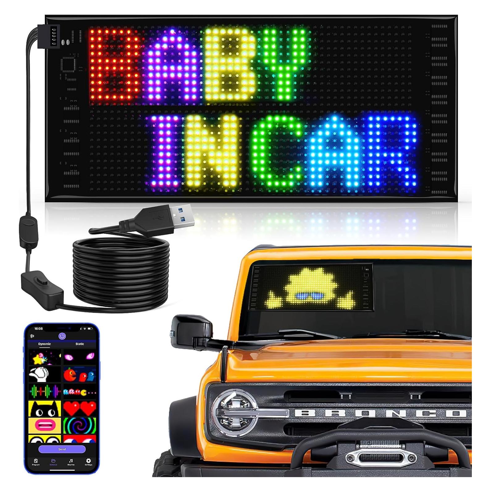 Letrero LED Programable Rayhome 27x12cm Control APP Bluetooth