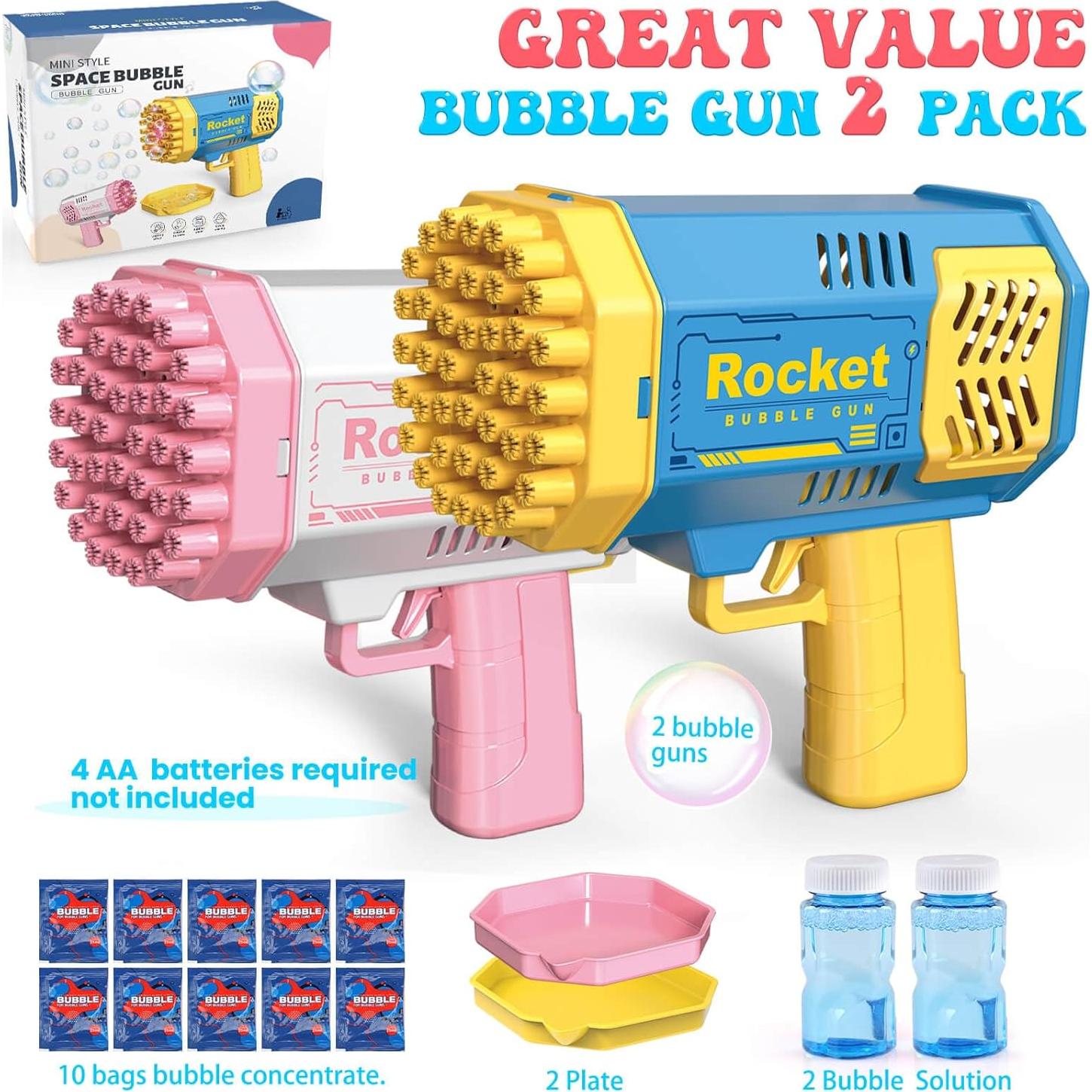 Máquina de Burbujas JONEG P122 2 Piezas Azul y Rosa