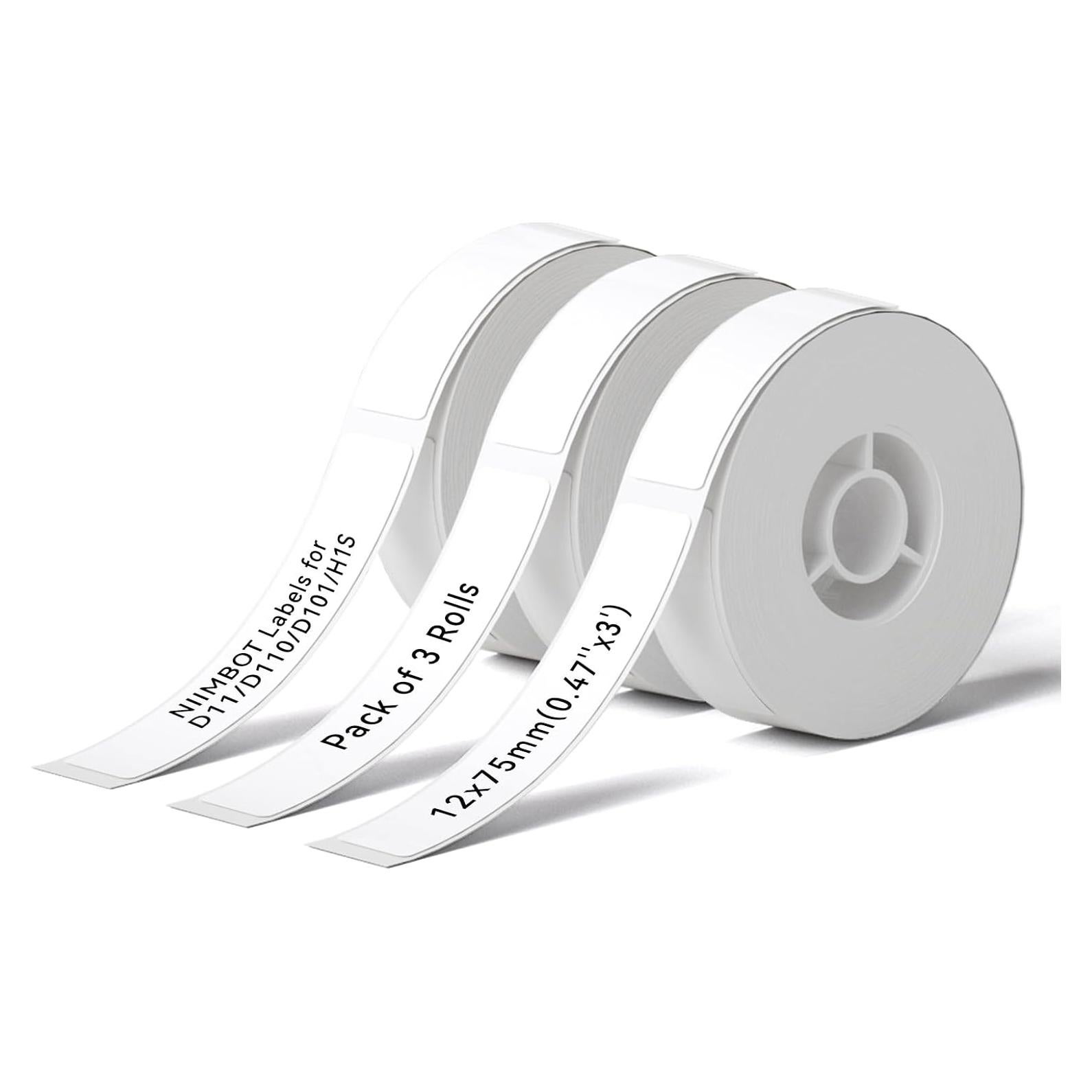 Etiquetas Térmicas NIIMBOT 3 Rollos 12x75mm para D11/D110