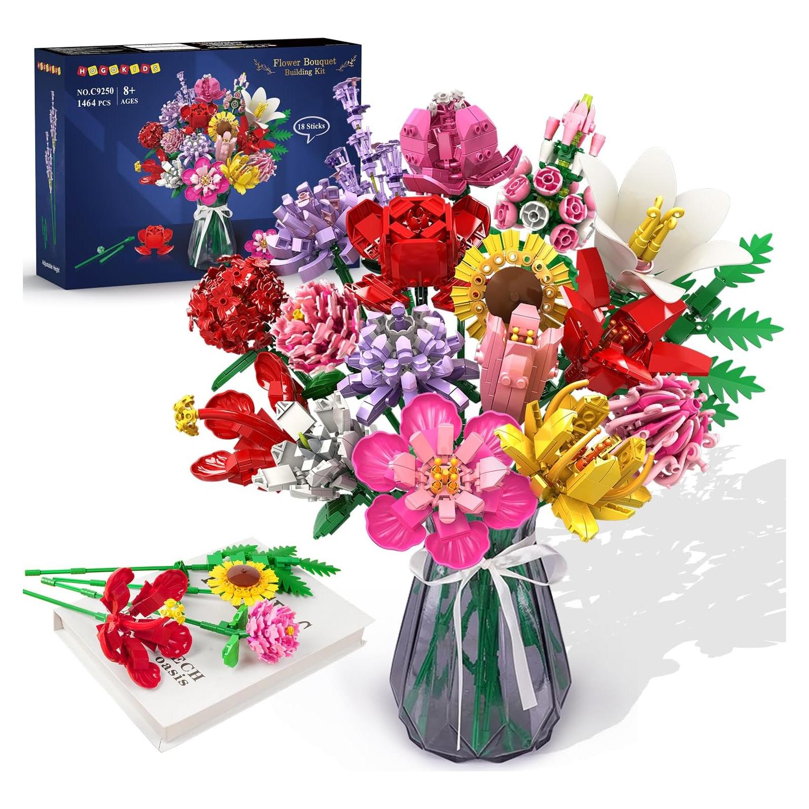 HOGOKIDS Set de Construcción Ramo de Flores 1413 Piezas