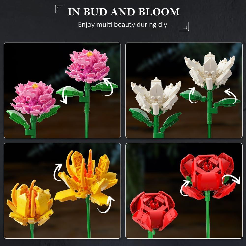 HOGOKIDS Set de Construcción Ramo de Flores 1413 Piezas