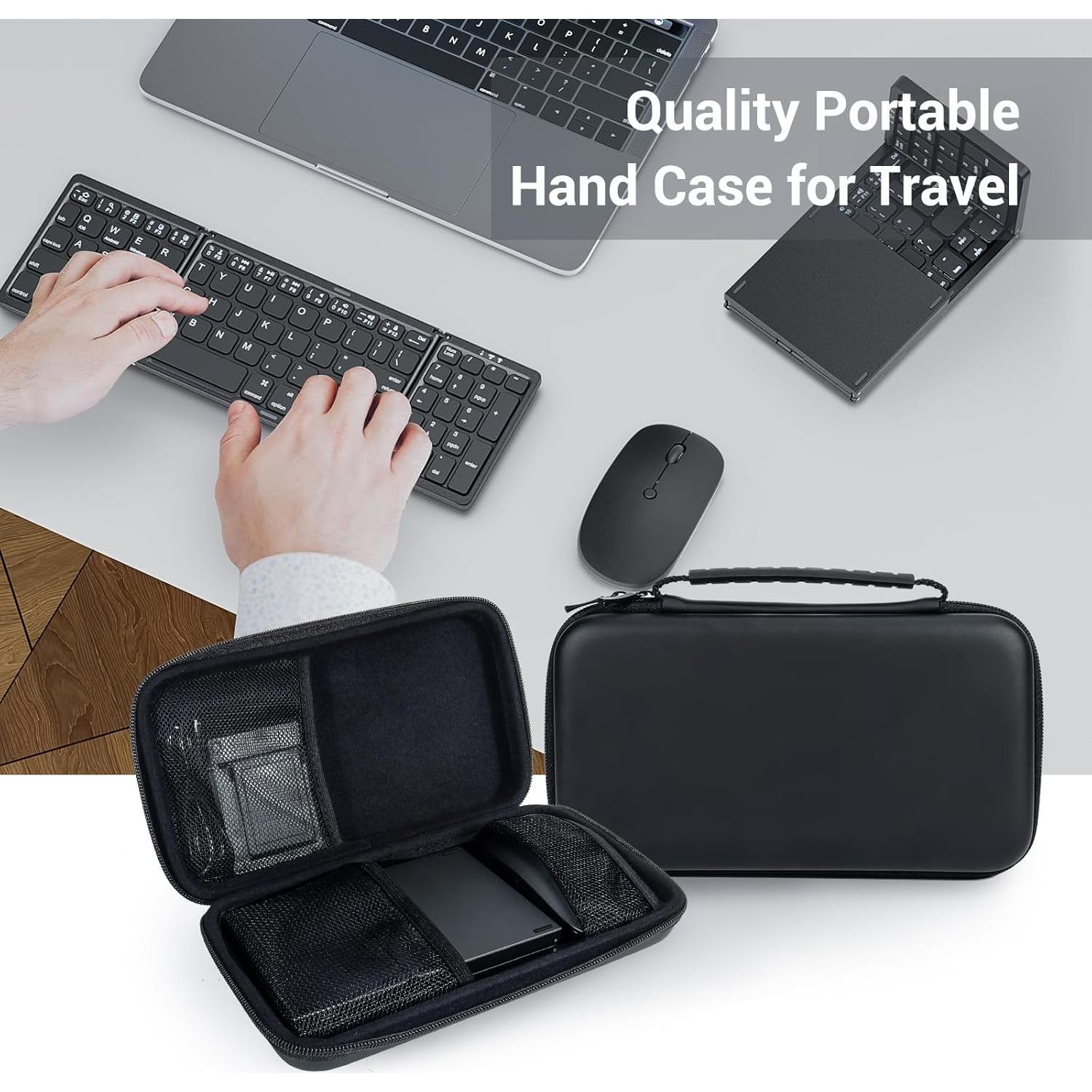 Teclado y Ratón Plegables Ikaetri Bluetooth Recargable Negro