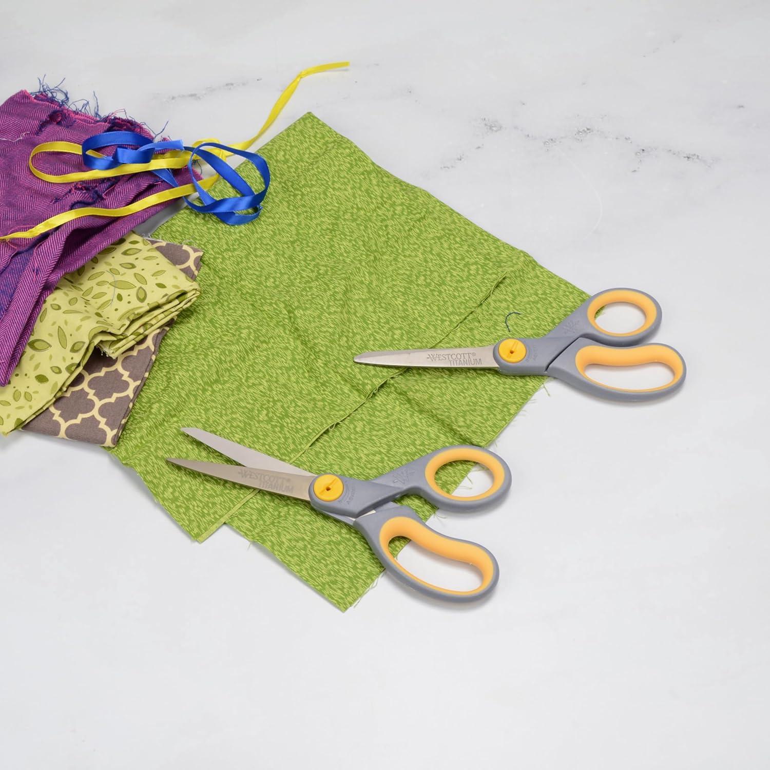 Tijeras de Titanio Westcott 11.43 cm Paquete de 2 Gris/Amarillo