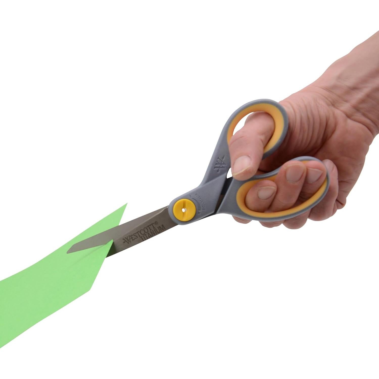Tijeras de Titanio Westcott 11.43 cm Paquete de 2 Gris/Amarillo