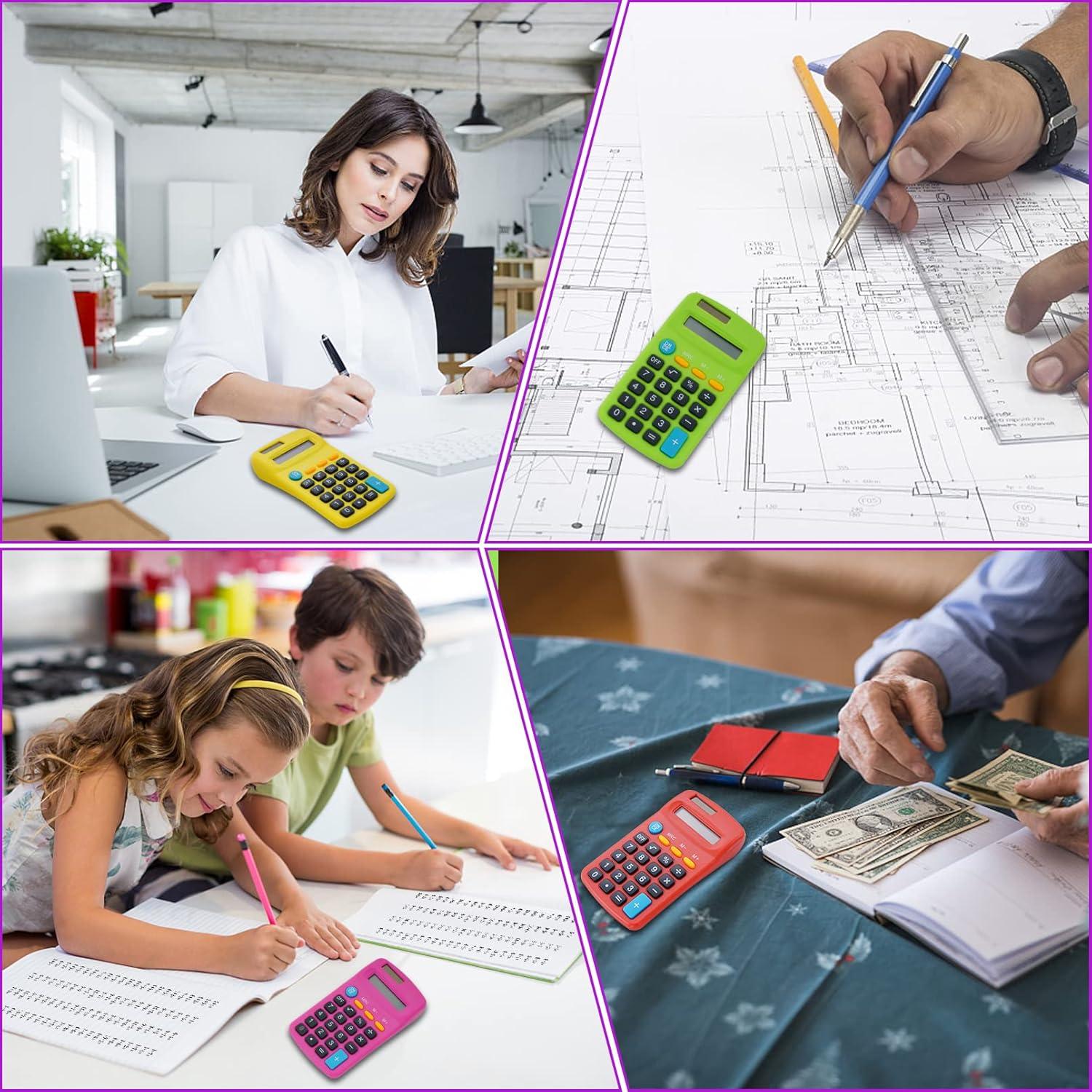 Calculadora de bolsillo Erinnmy 12 piezas multicolor 8 dígitos