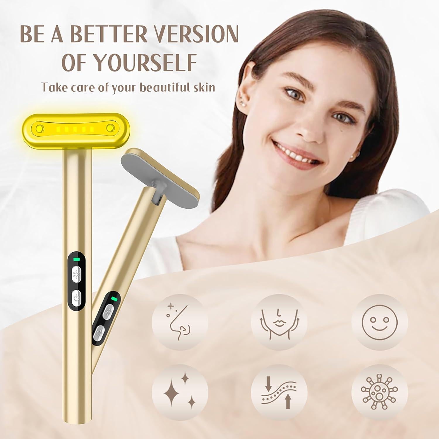 Varita de Terapia de Luz Roja LED Facial Shenzhen Yixin 7 Colores