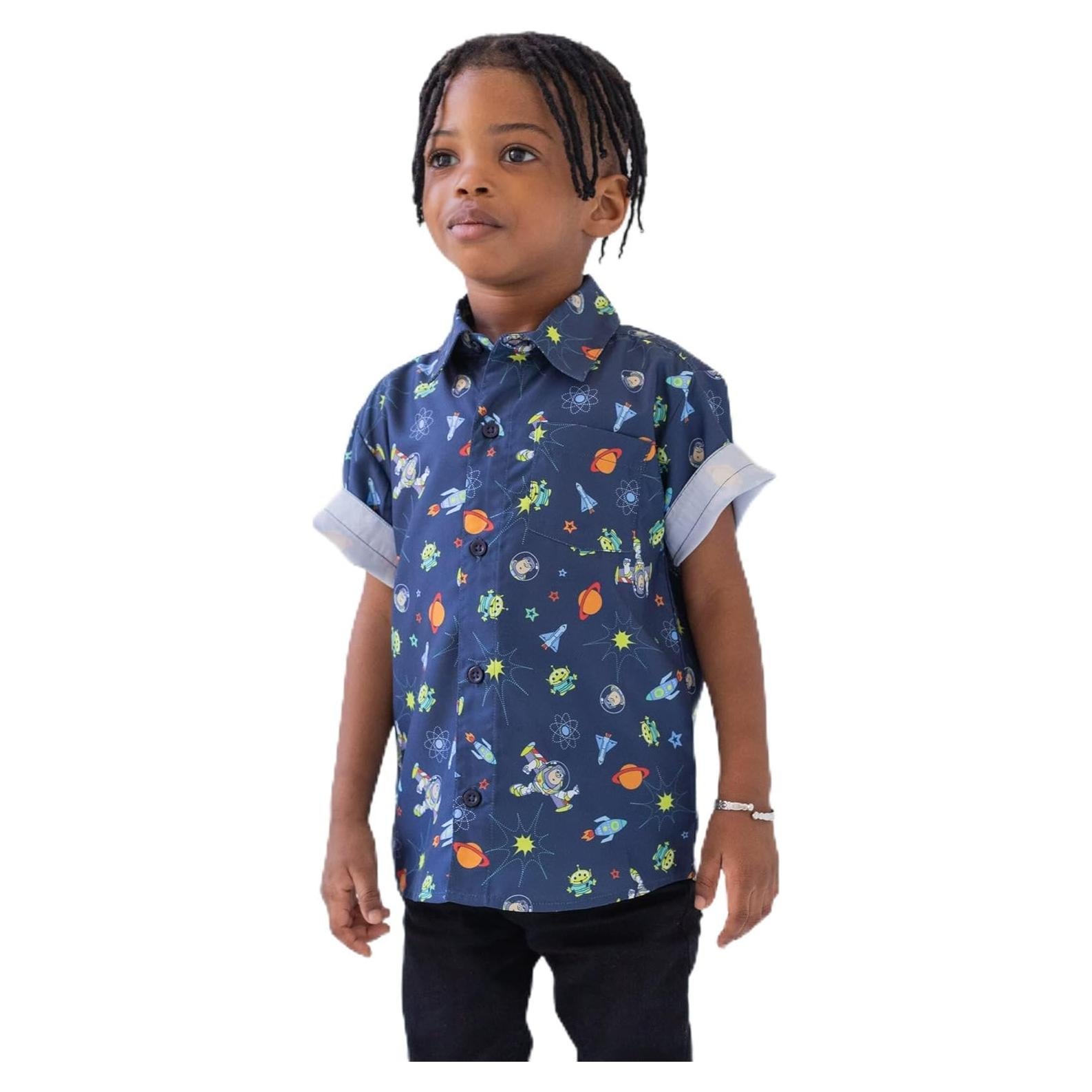 Camisa de botones Buzz Lightyear Disney para niños 2T