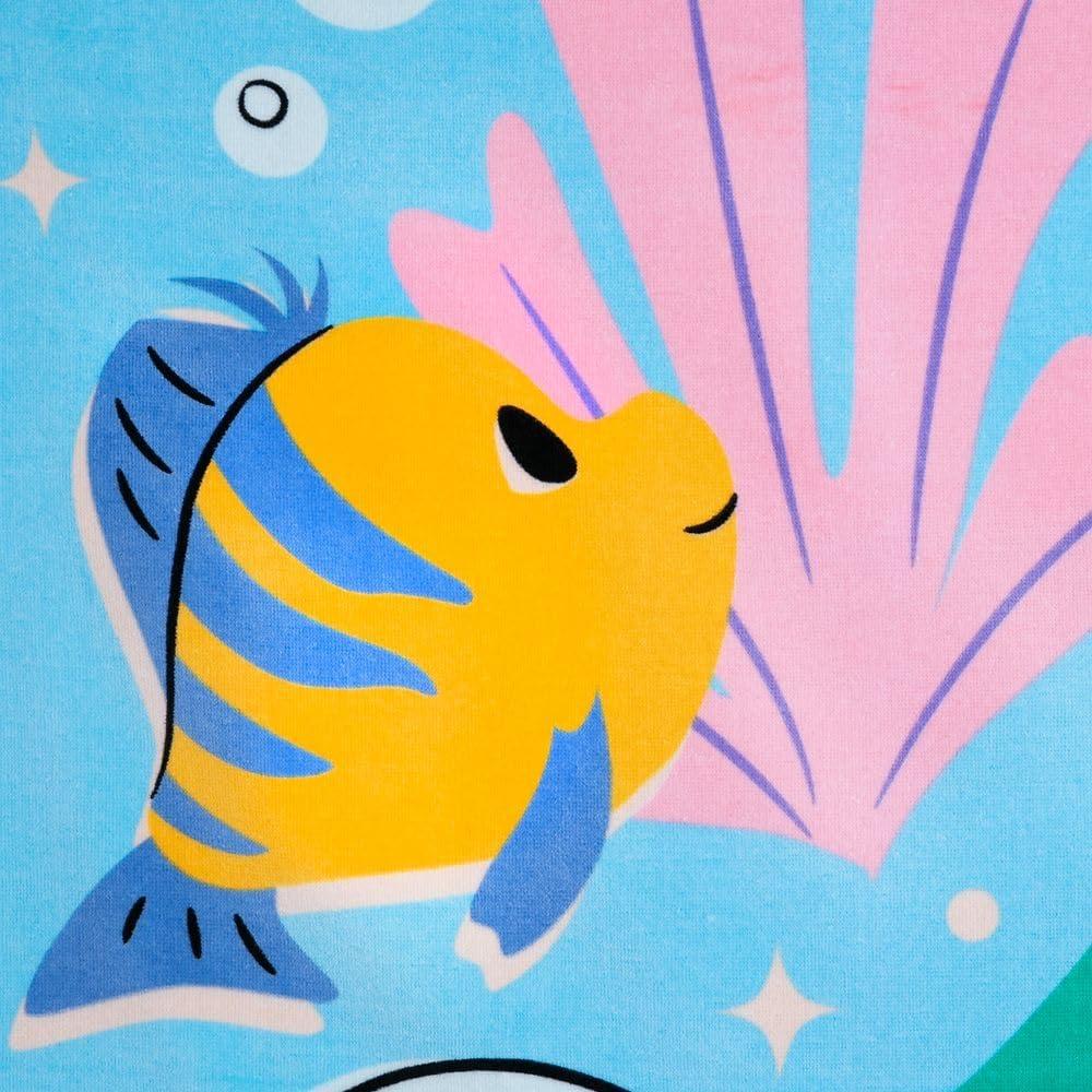 DISNEY STORE Official Ariel Kids Bath Towel, Soft & Absorbent Beach Towels, 100% Cotton Pool Towel, 29 by 59 Inches, Highly Absorbent Bath Towels for Bathroom