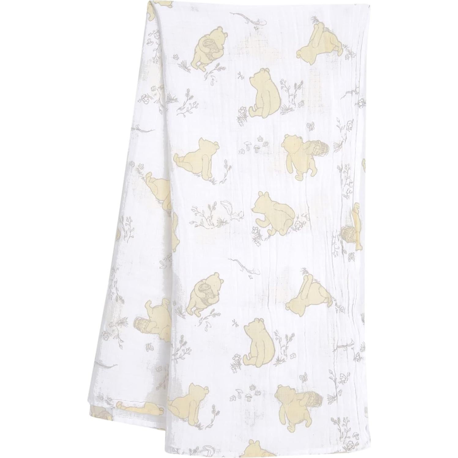 Manta Envueltoria Algodón Lambs & Ivy Winnie Pooh + Peluche