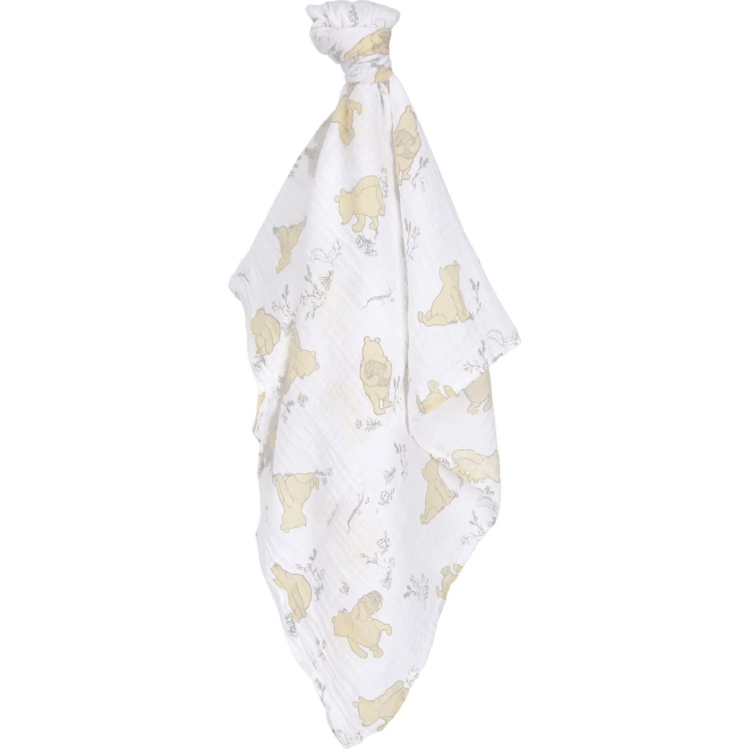 Manta Envueltoria Algodón Lambs & Ivy Winnie Pooh + Peluche