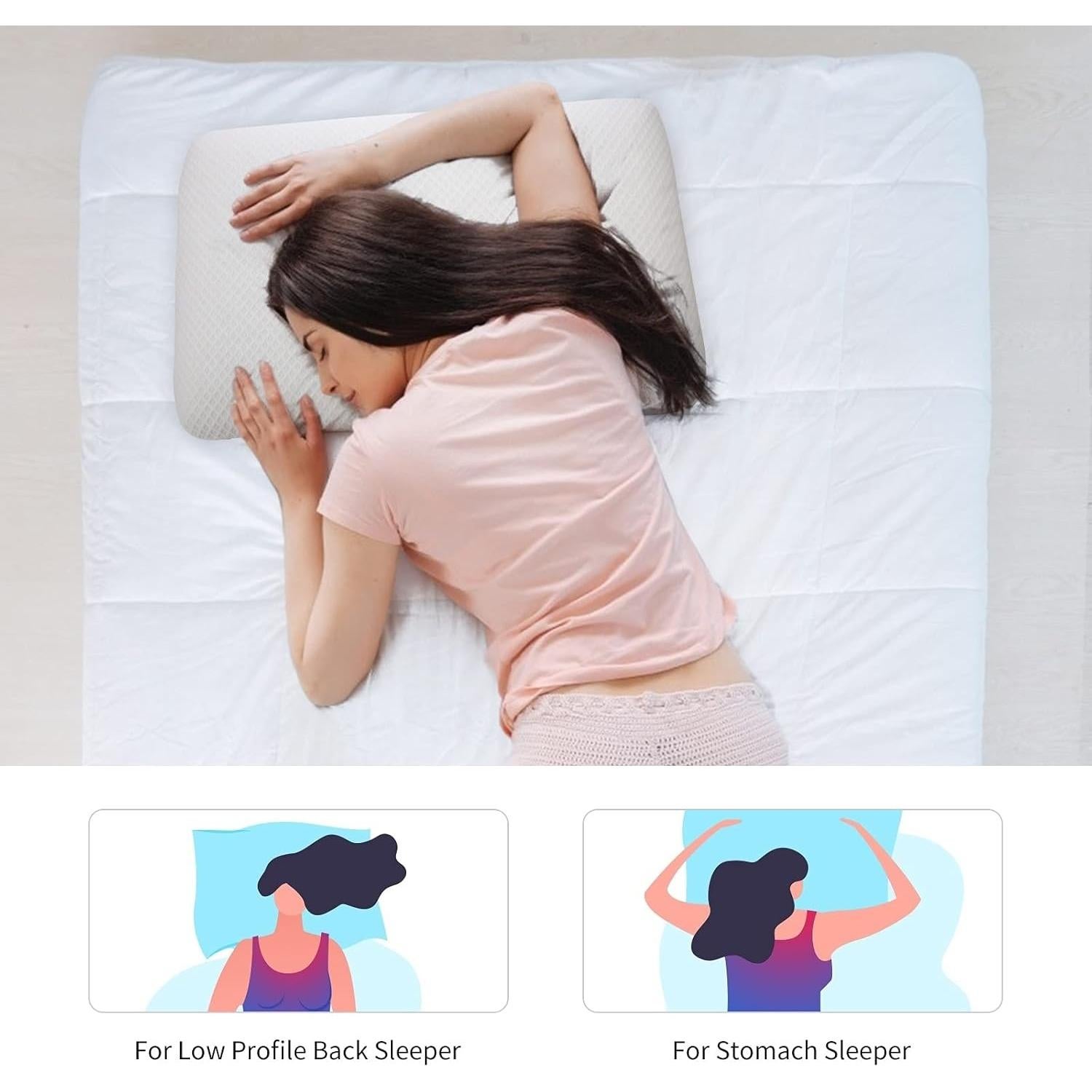 Almohada Viscoelástica DLIGHT BD Slim-002 2.7" Ultra Delgado