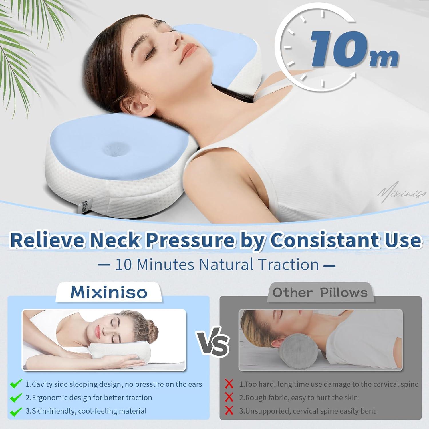 Almohada Cervical Mixiniso CS-1430 Espuma Viscoelástica 50.8x21.6cm