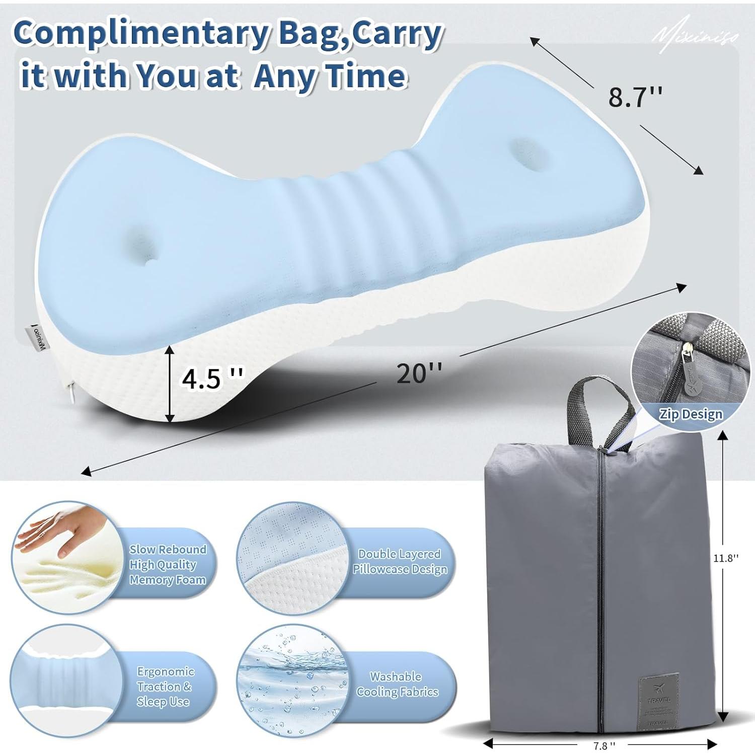 Almohada Cervical Mixiniso CS-1430 Espuma Viscoelástica 50.8x21.6cm