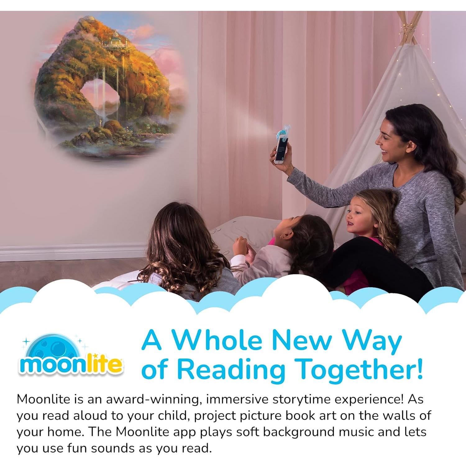 Moonlite Hora de Cuentos Raya - Proyector de Historias Mágicas