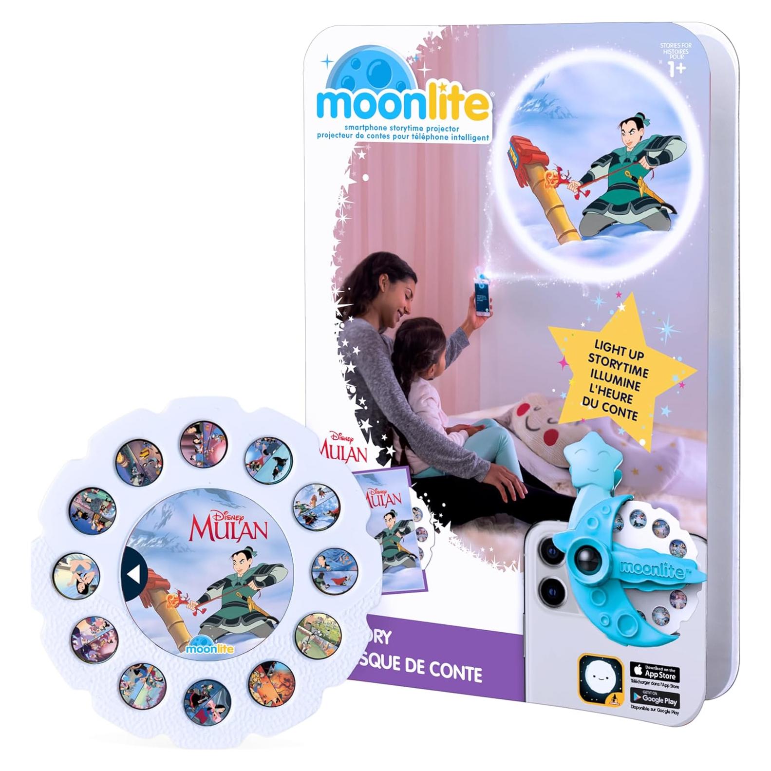 Moonlite Proyector de Cuentos Mulan - Paquete para Niños 1-3 Años