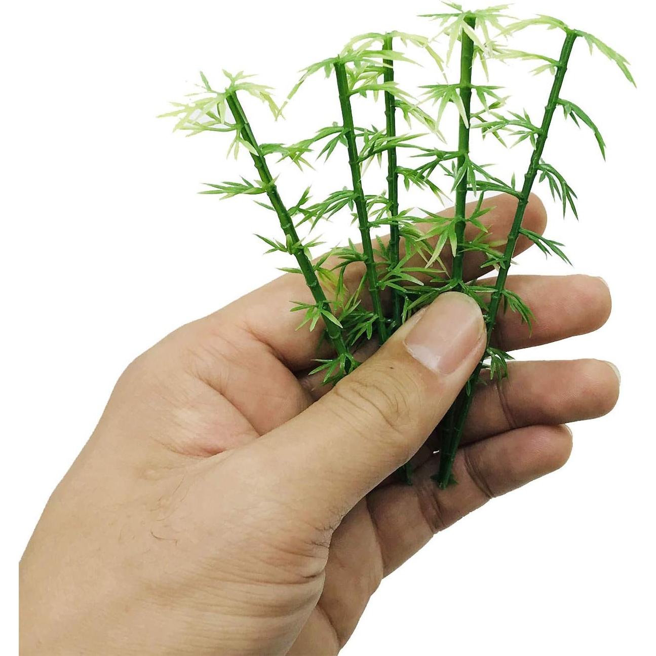 Woohome 120 PCS Árboles de Bambú Plástico Verde 3 Tamaños