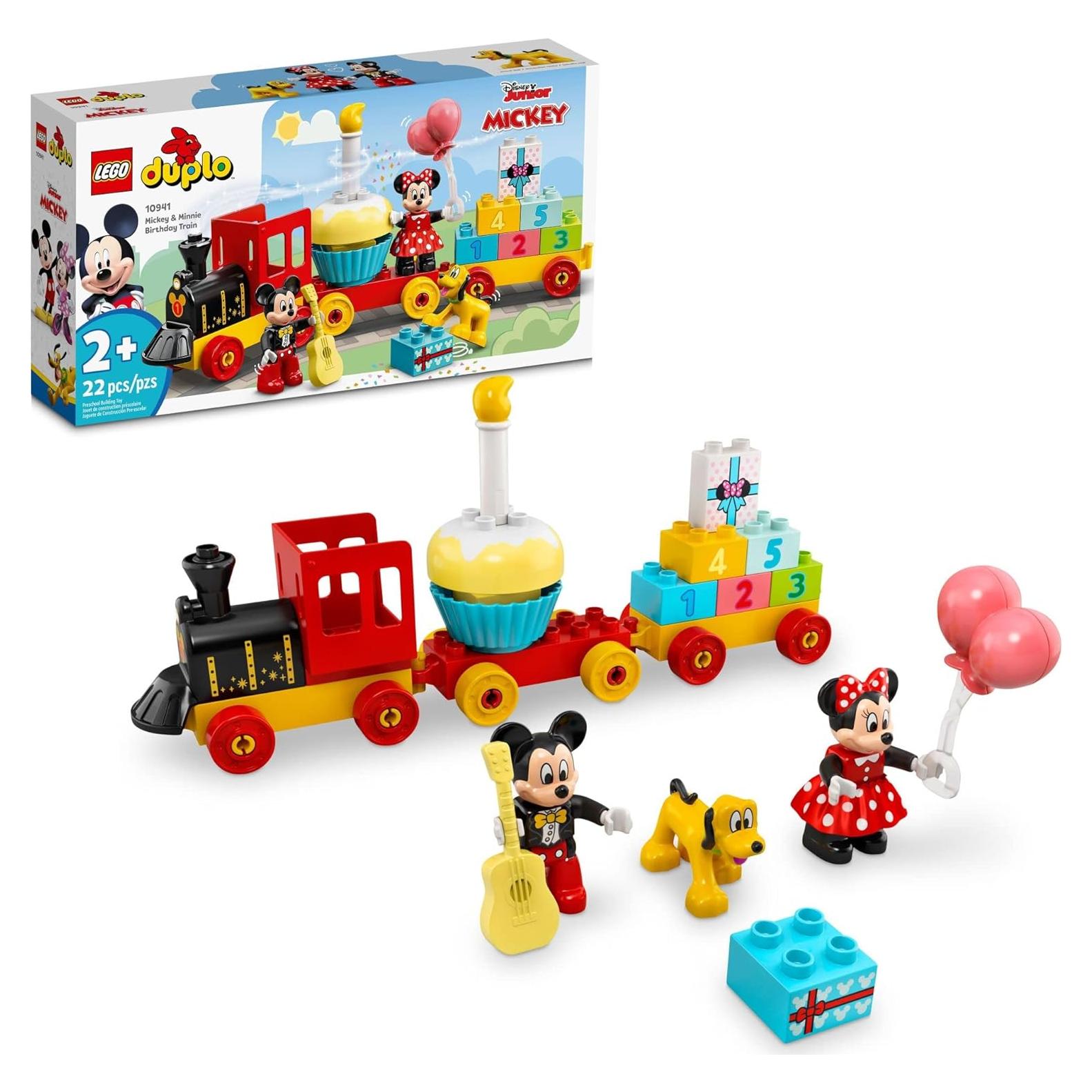 LEGO DUPLO Tren de Cumpleaños Disney Mickey y Minnie 22 Piezas