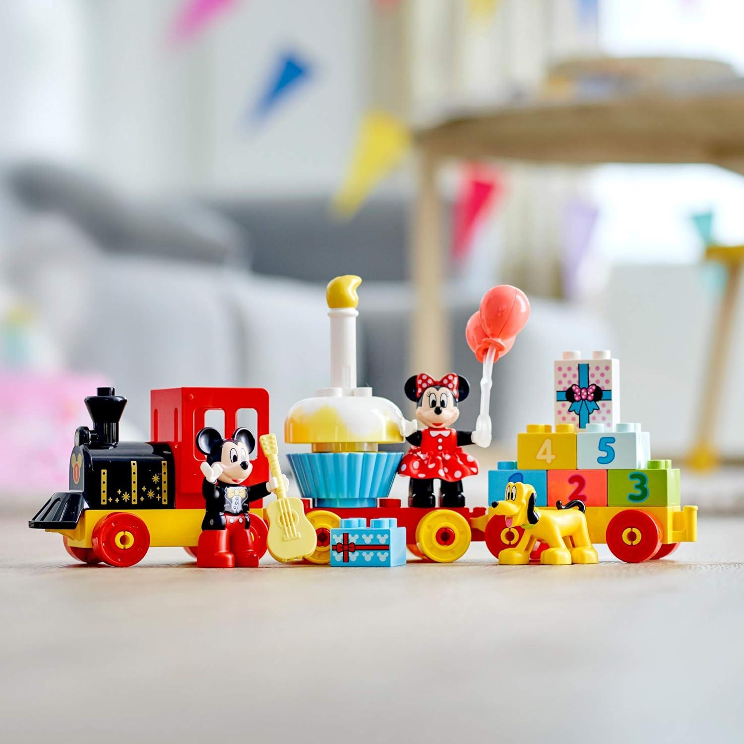 LEGO DUPLO Tren de Cumpleaños Disney Mickey y Minnie 22 Piezas