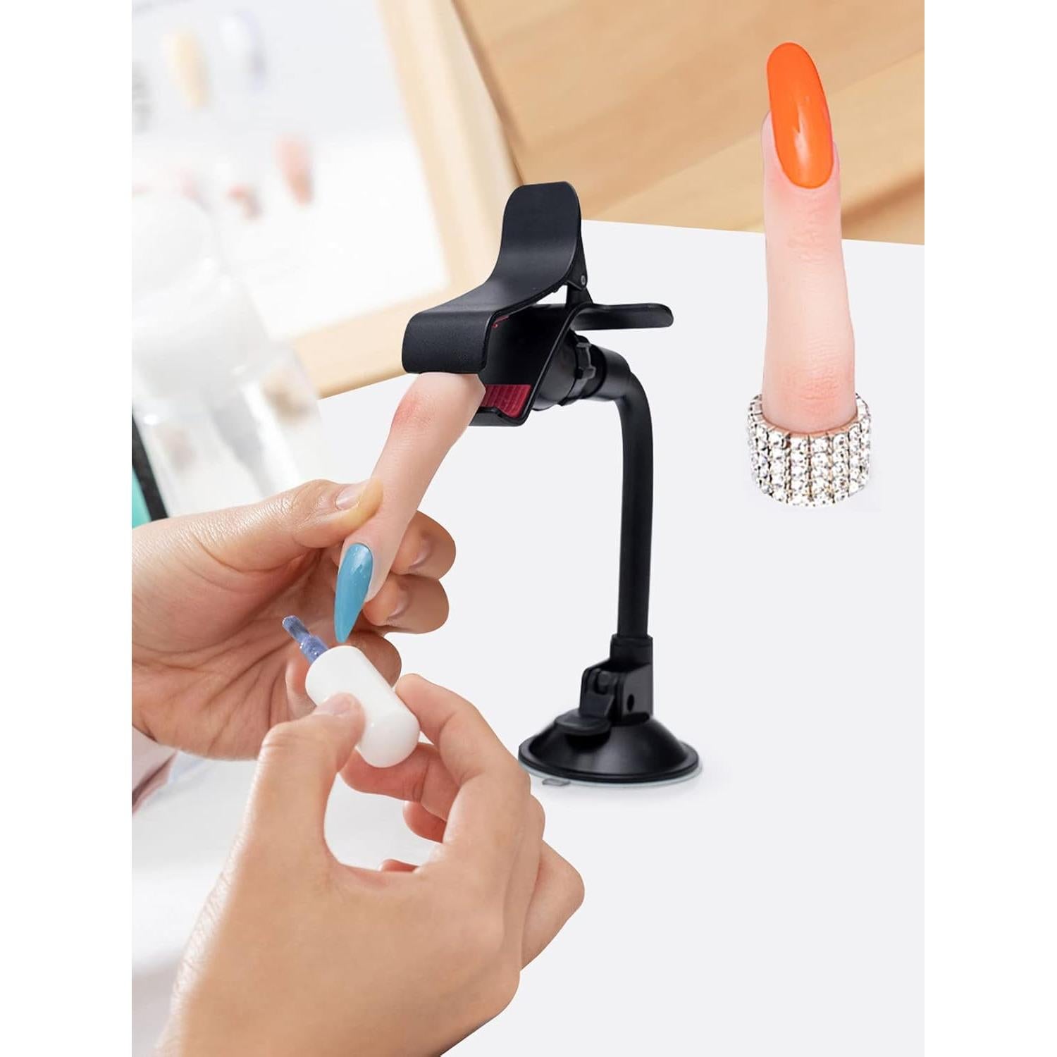 Dedos de Silicona para Práctica de Uñas DECINIEE - 2 Piezas