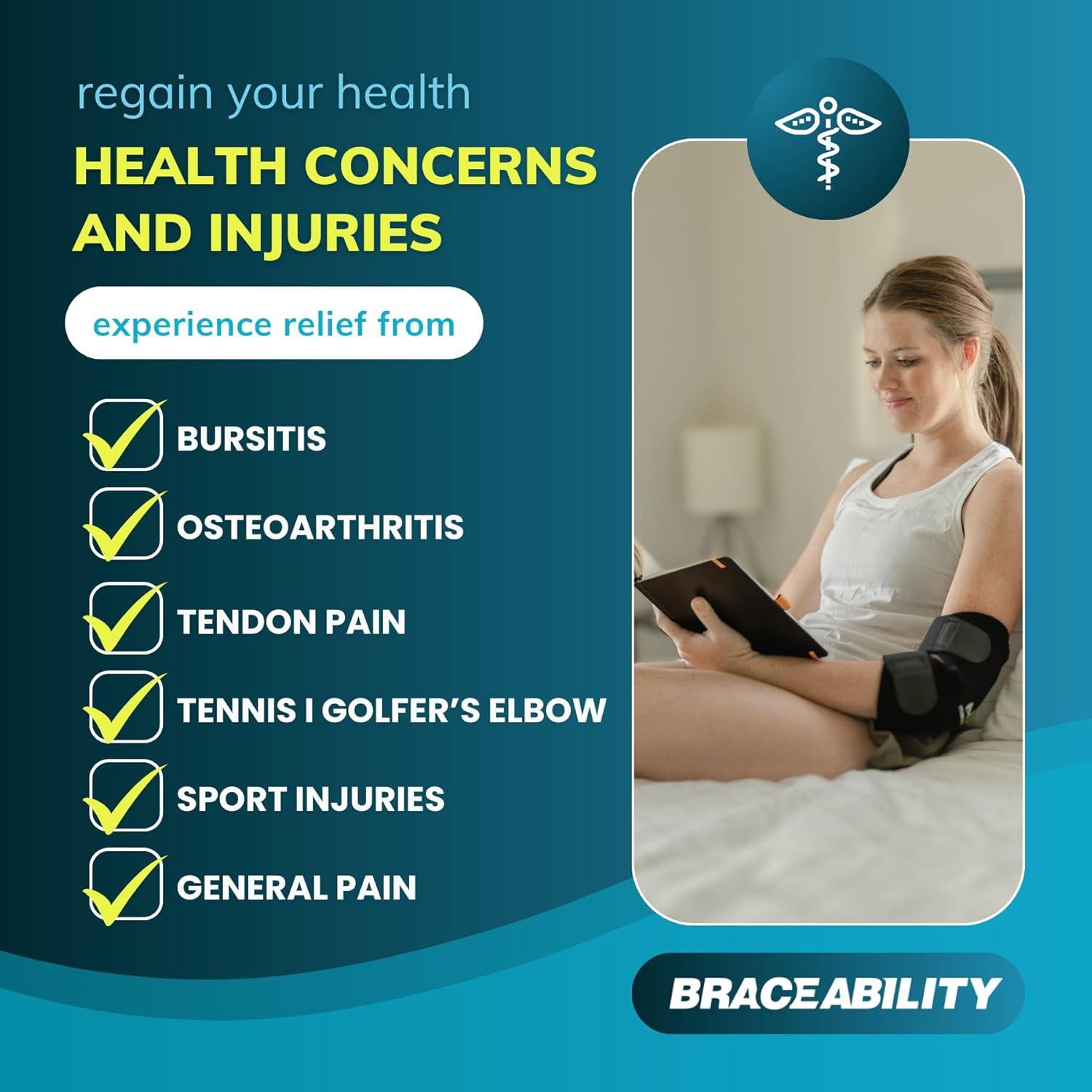Faja para Bursitis de Codo BraceAbility - Compresión y Soporte S/M