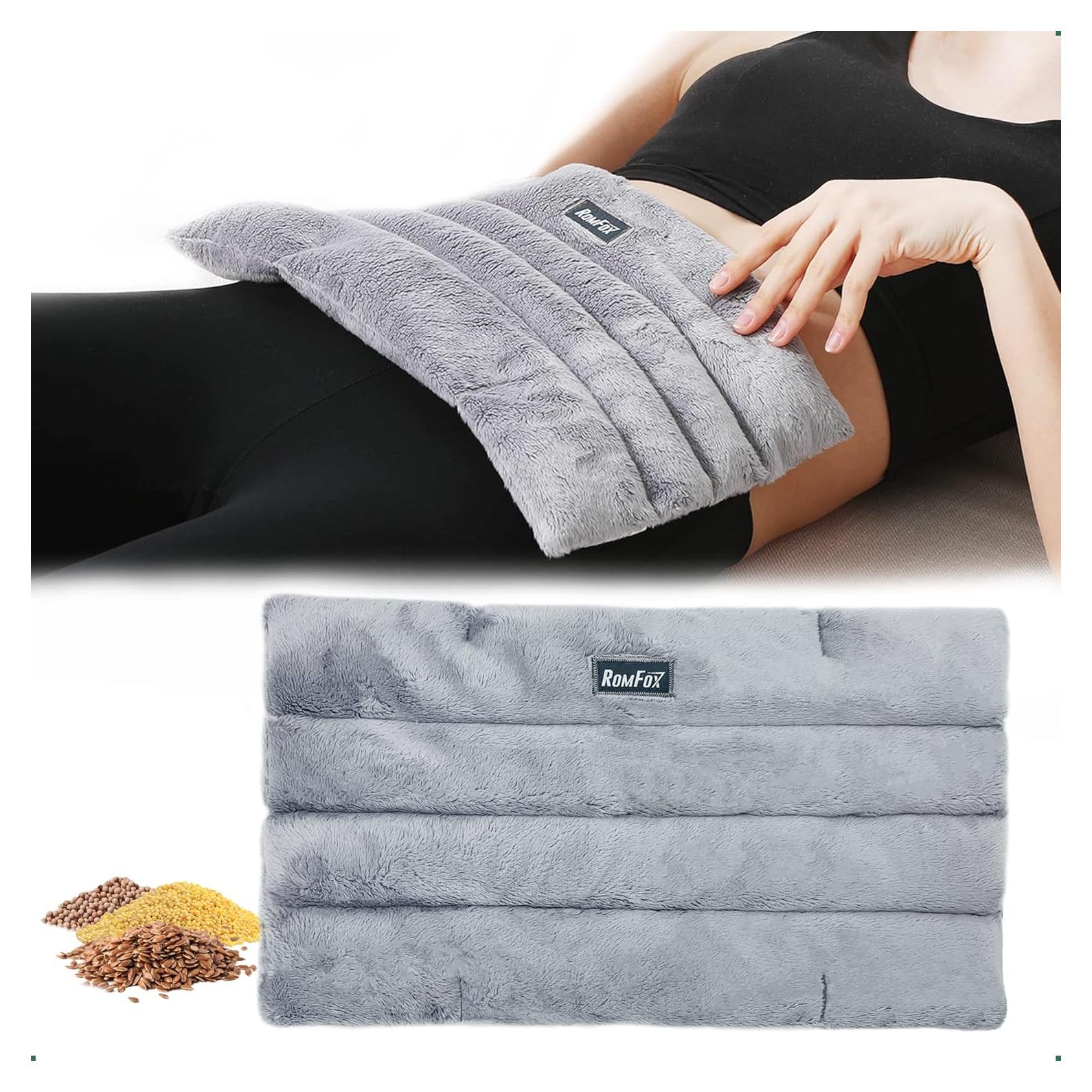 Almohadilla Térmica Microondas Romfox Gris para Alivio del Dolor