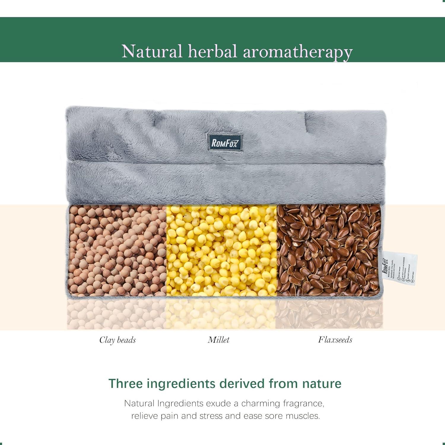 Almohadilla Térmica Microondas Romfox Gris para Alivio del Dolor